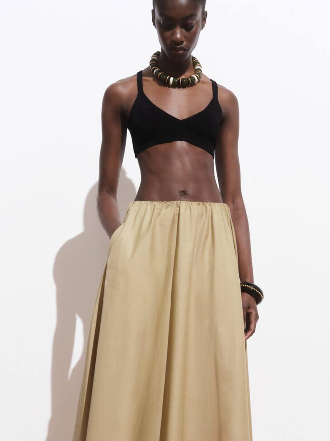 MANGO Knitted Bralette Crop Top