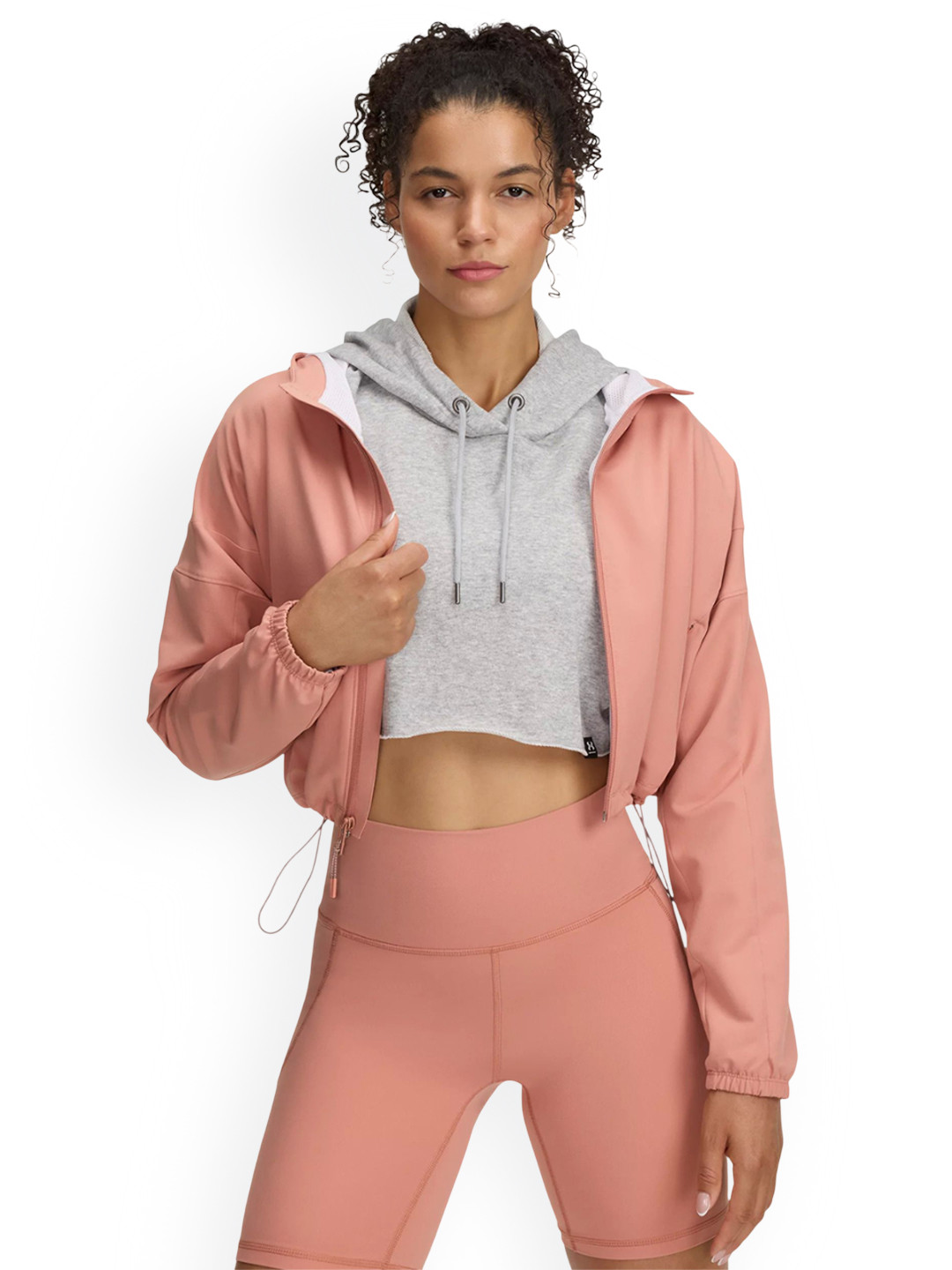 UNDER ARMOUR UA Women Unstoppable Woven Hooded Cropped Sporty Jacket