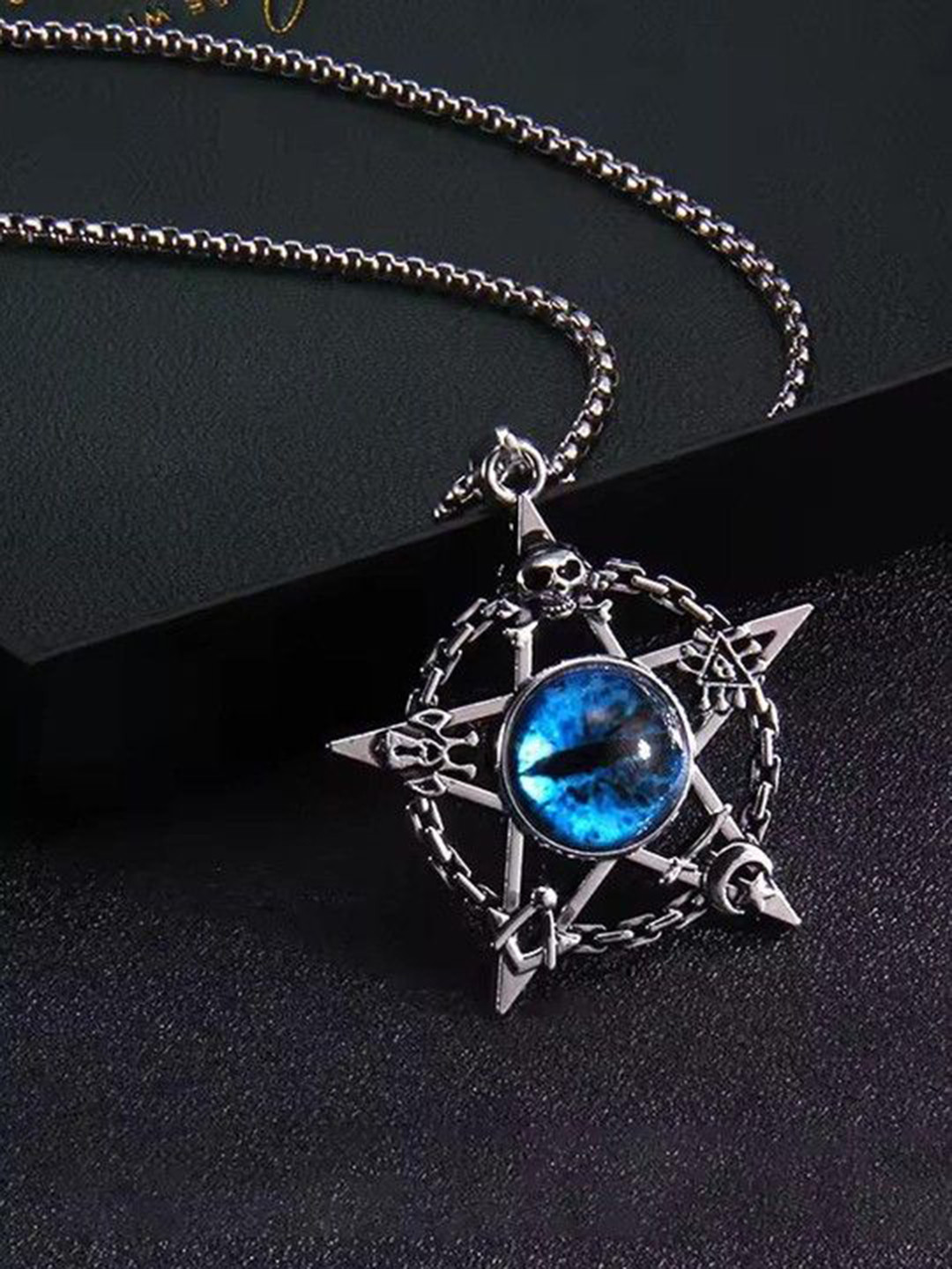 AGARWALPRODUCT Silver-Plated Star Shaped Pendants with Chains
