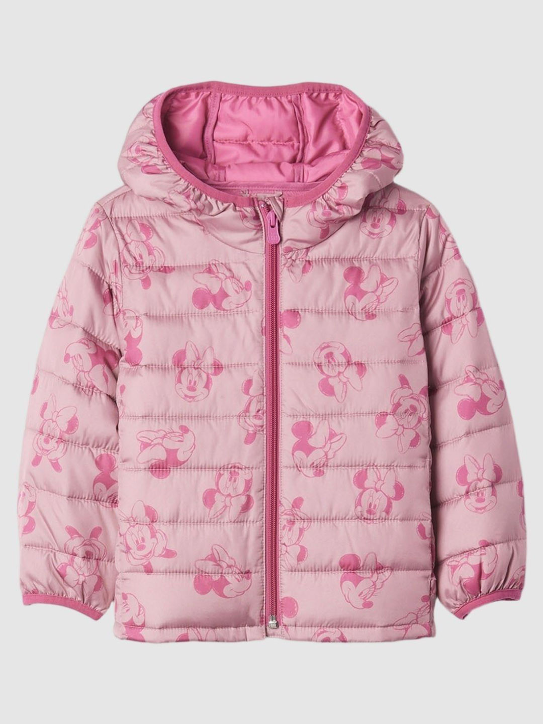 GAP Disney Printed Hooded Puffer Jacket With Zip Front