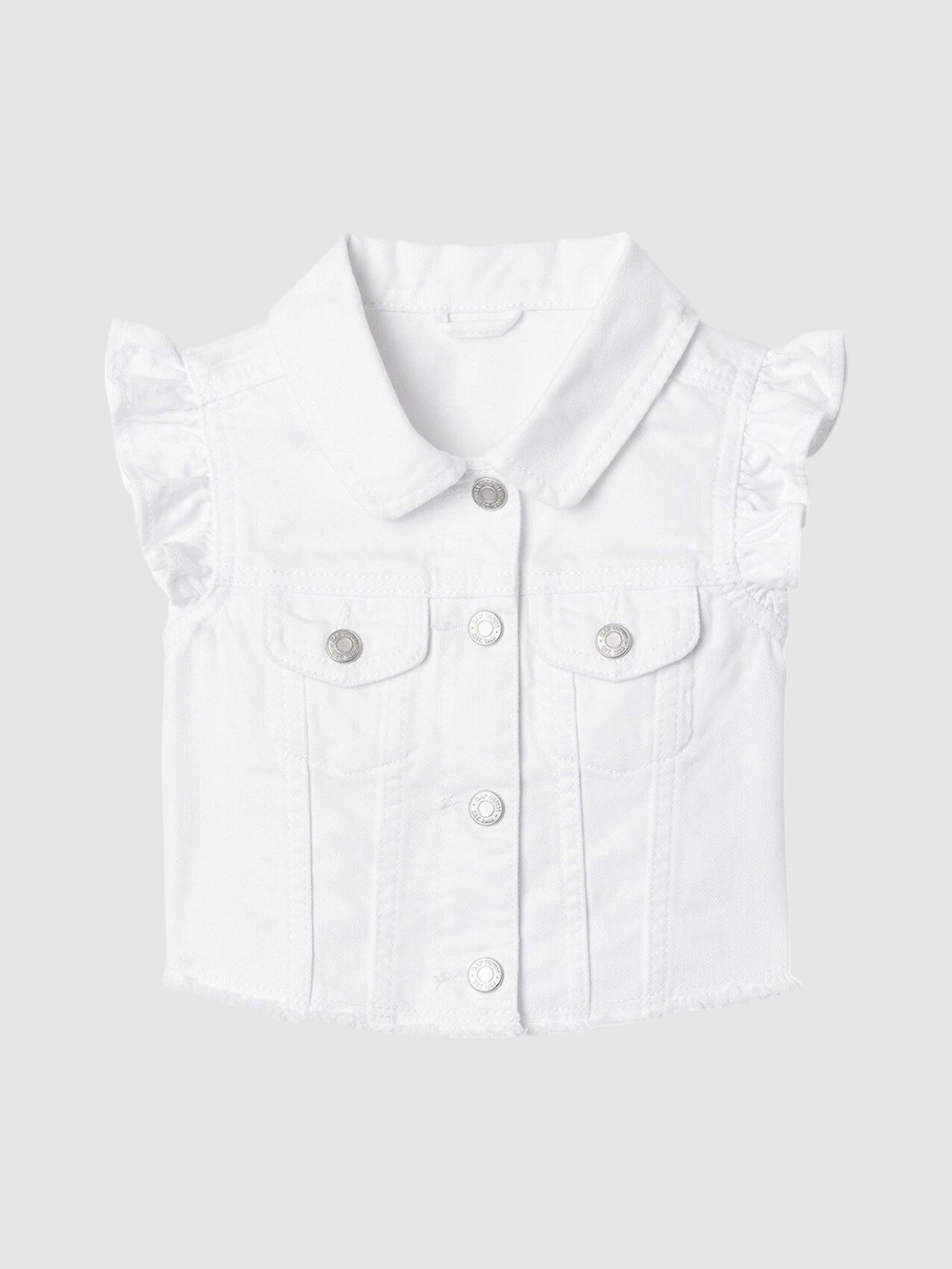 GAP Girls Denim Jacket With Ruffles