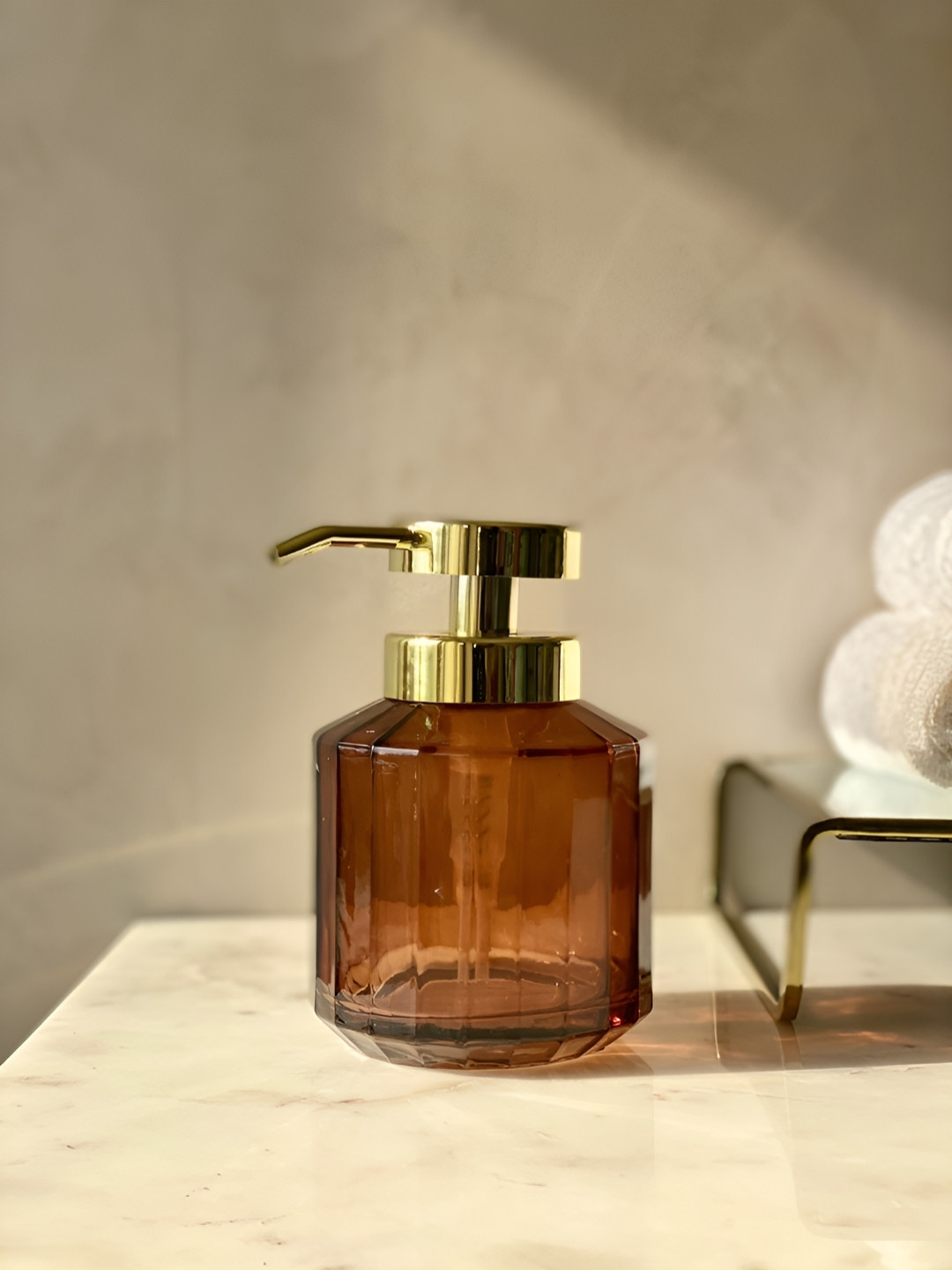 Mason Home Gold Solid Glass Soap Dispenser