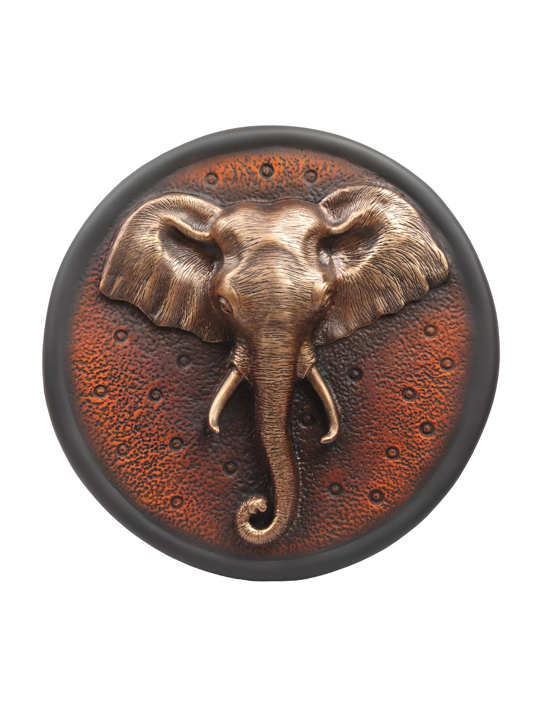 Ashnam Brown Elephant Head Figurine Showpiece