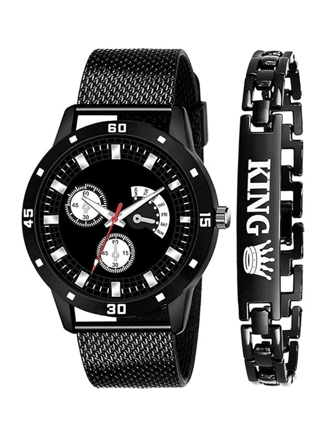 SWADESI STUFF Unisex Dial & Straps Analogue Watch PVC BLACK AVEO 18