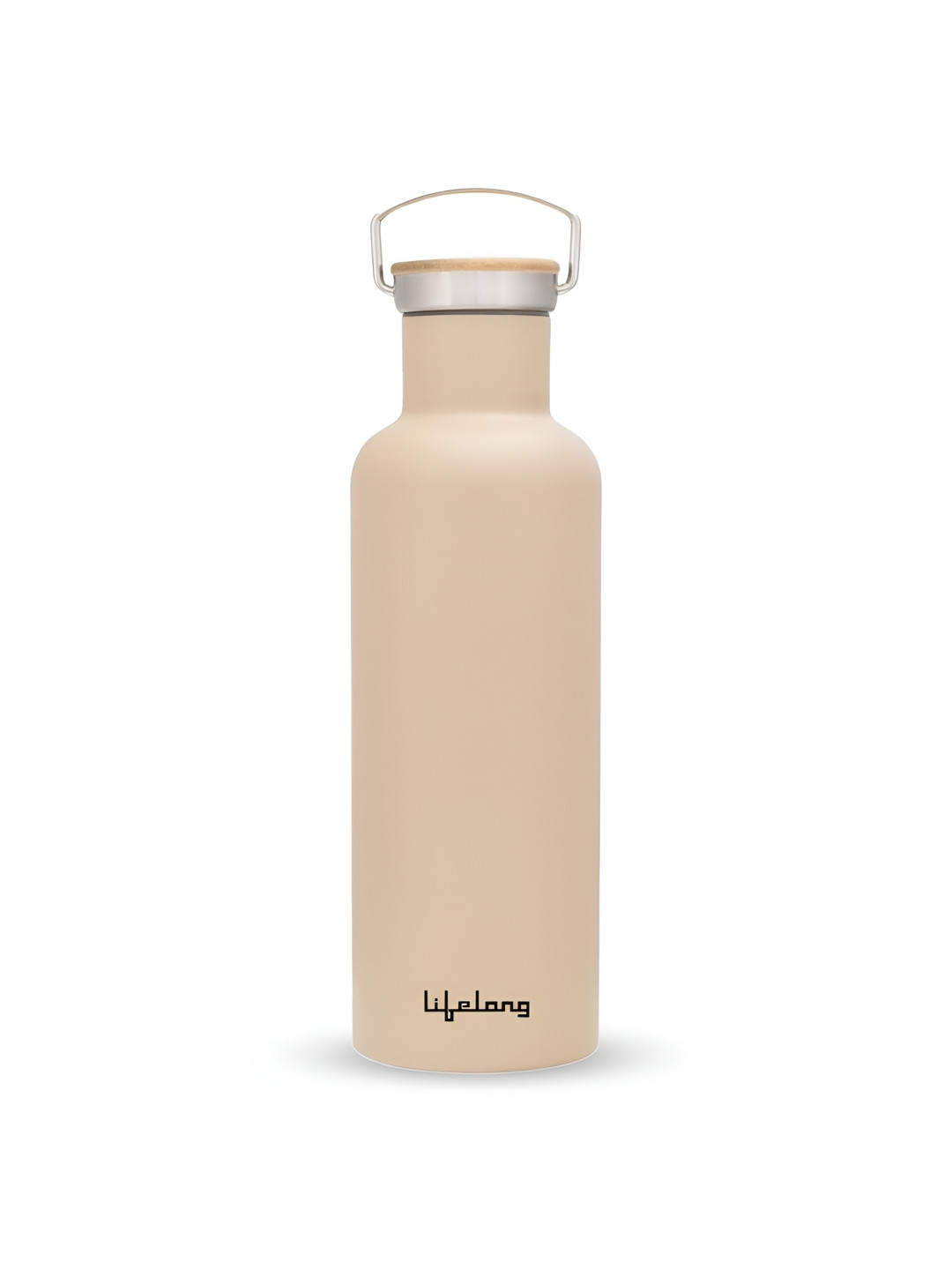 Lifelong Beige Single Stainless Steel Solid Double Wall Vacuum Water Bottle