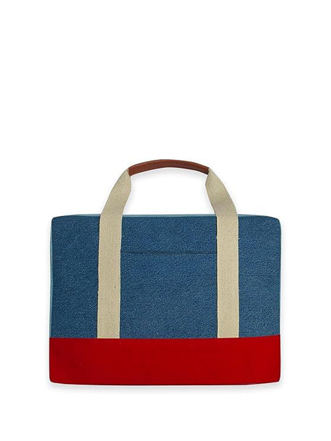 The Purani Jeans Colourblocked Denim Canvas Laptop Bag