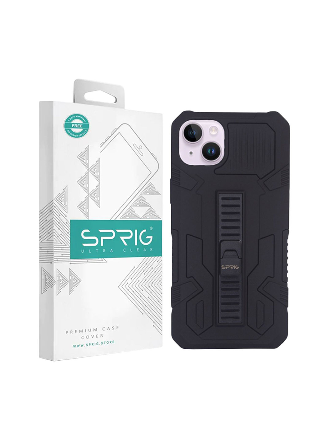 SPRIG iPhone 14 Armor Case with Stand Back Cover