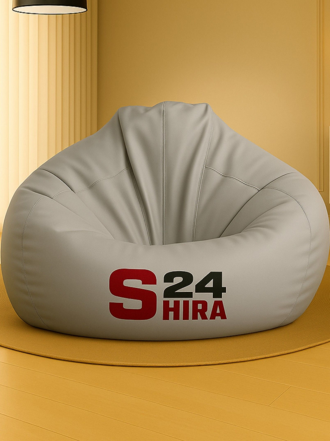 SHIRA 24 Grey Tear Drop Bean Bag Cover- 4XL