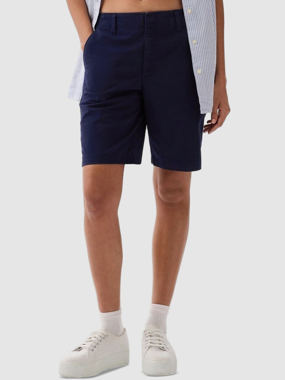 GAP Women Flat-Front Bermuda Shorts With Pockets