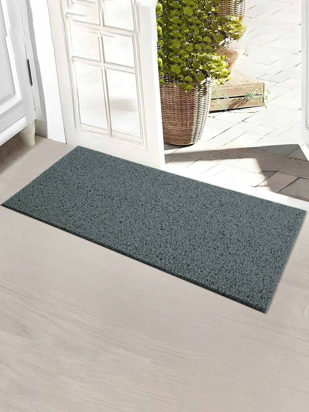 Myntra Elegant Homes Grey Water Absorbing Large Front Floor Doormat