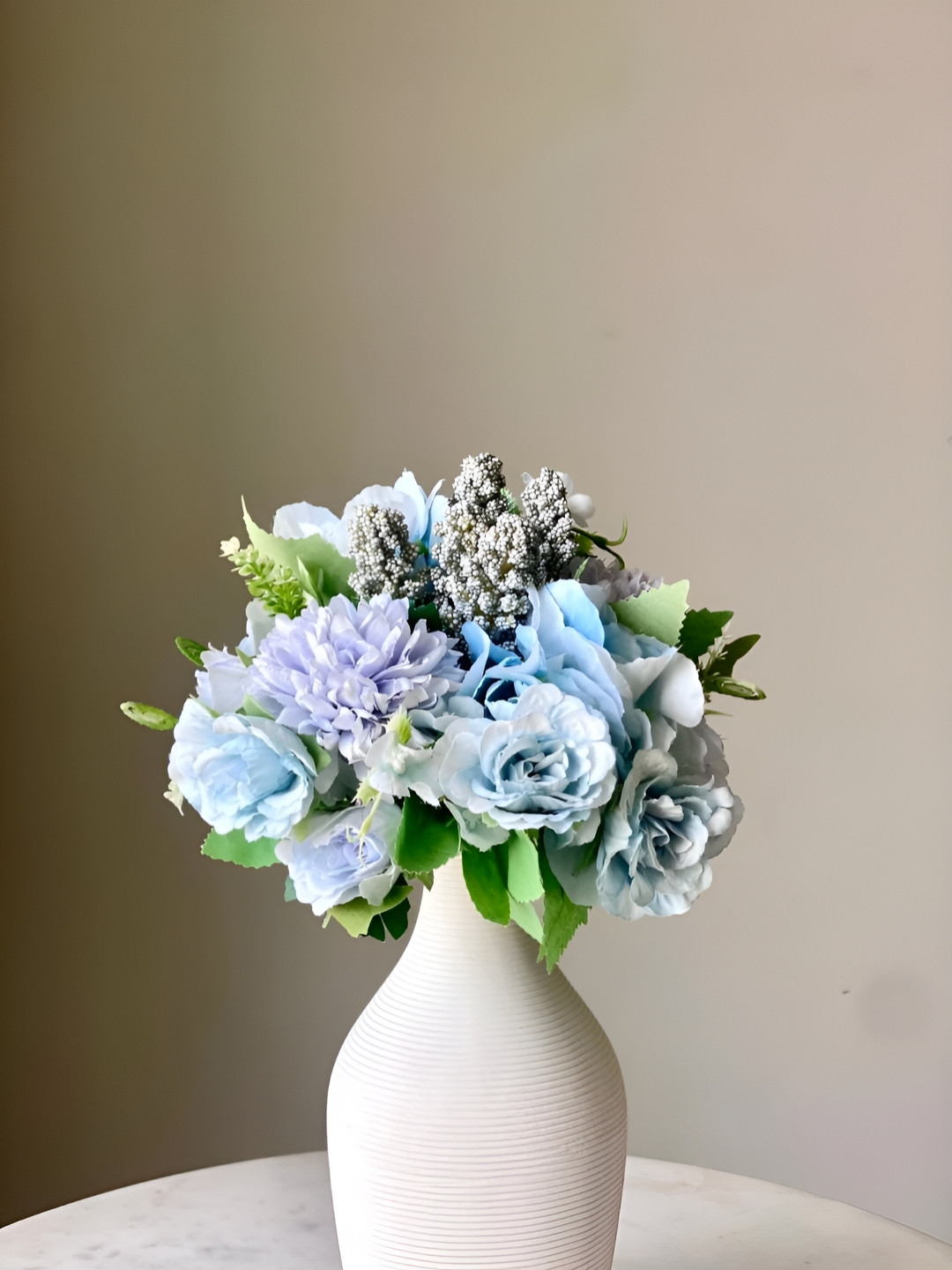 Mason Home Blue & Green Chrysanths Artificial Flower