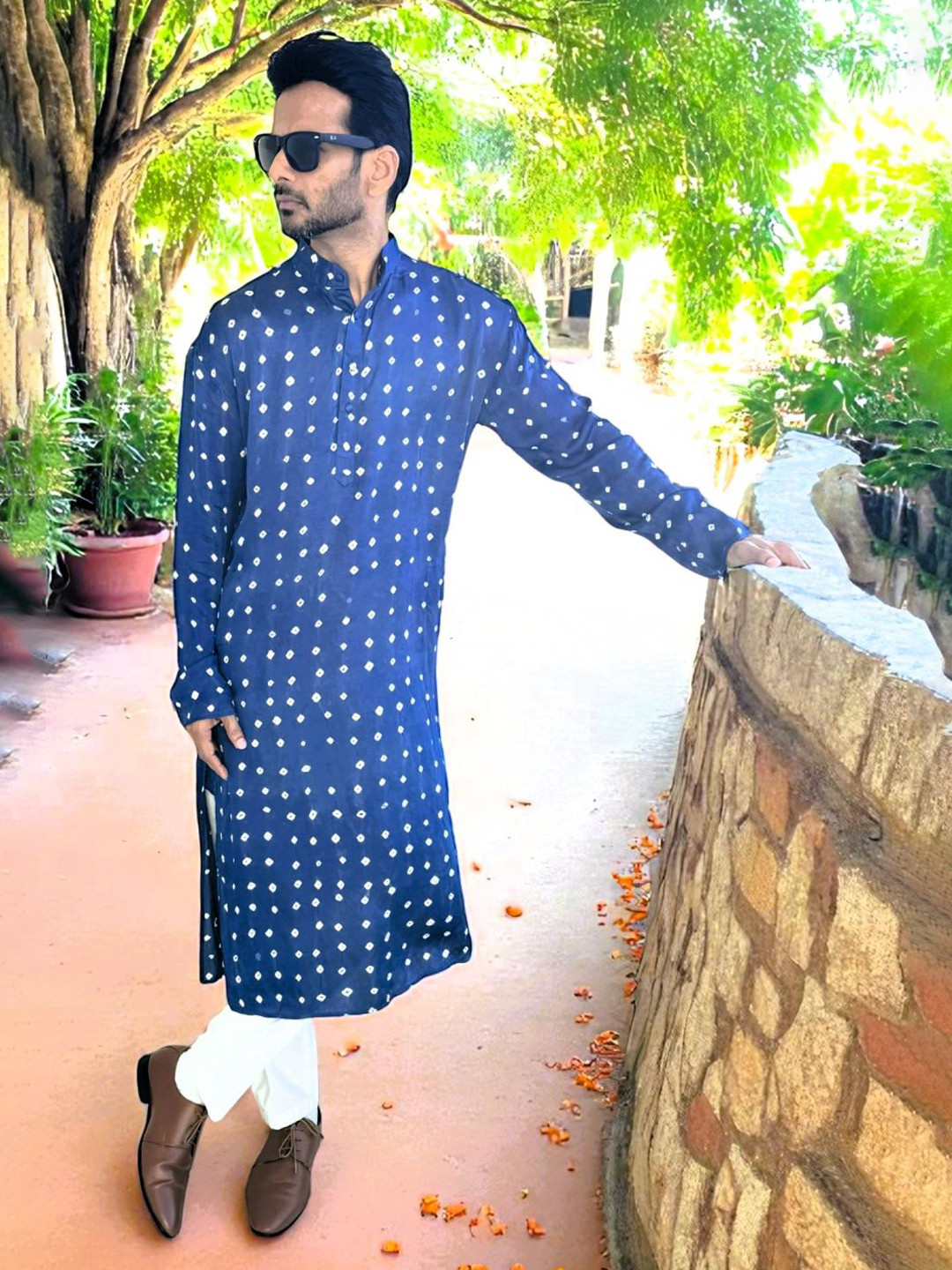 PRETANSHAH Men  Bandhani  Kurta