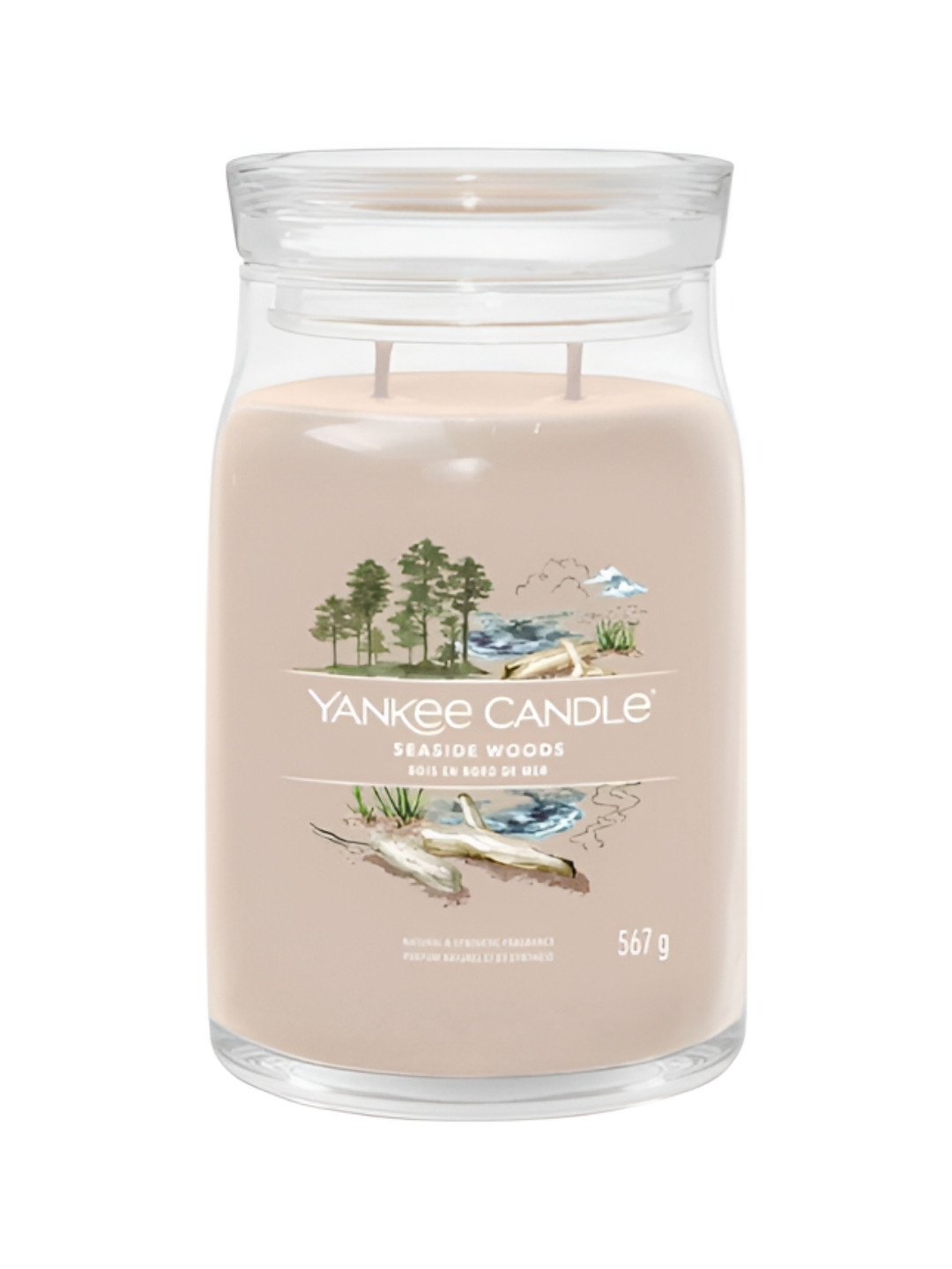 YANKEE CANDLE Seaside Woods 2 Wick Sea Side Woods Solid Geometric Regular Jar Candles