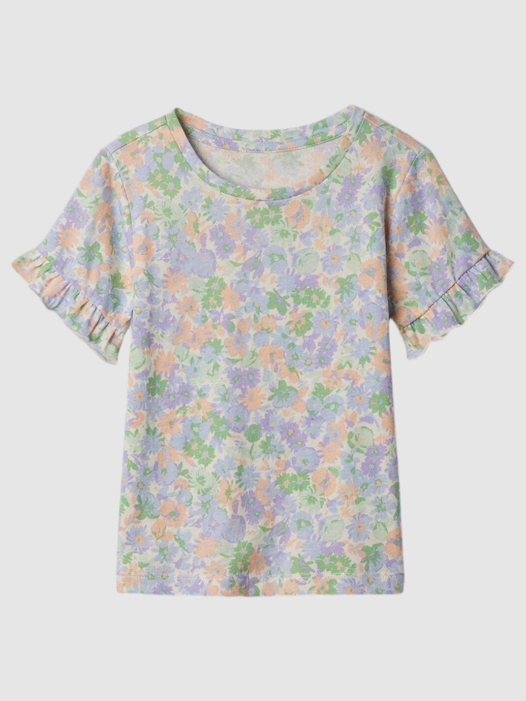 GAP Girls Floral Print Round-Neck Top