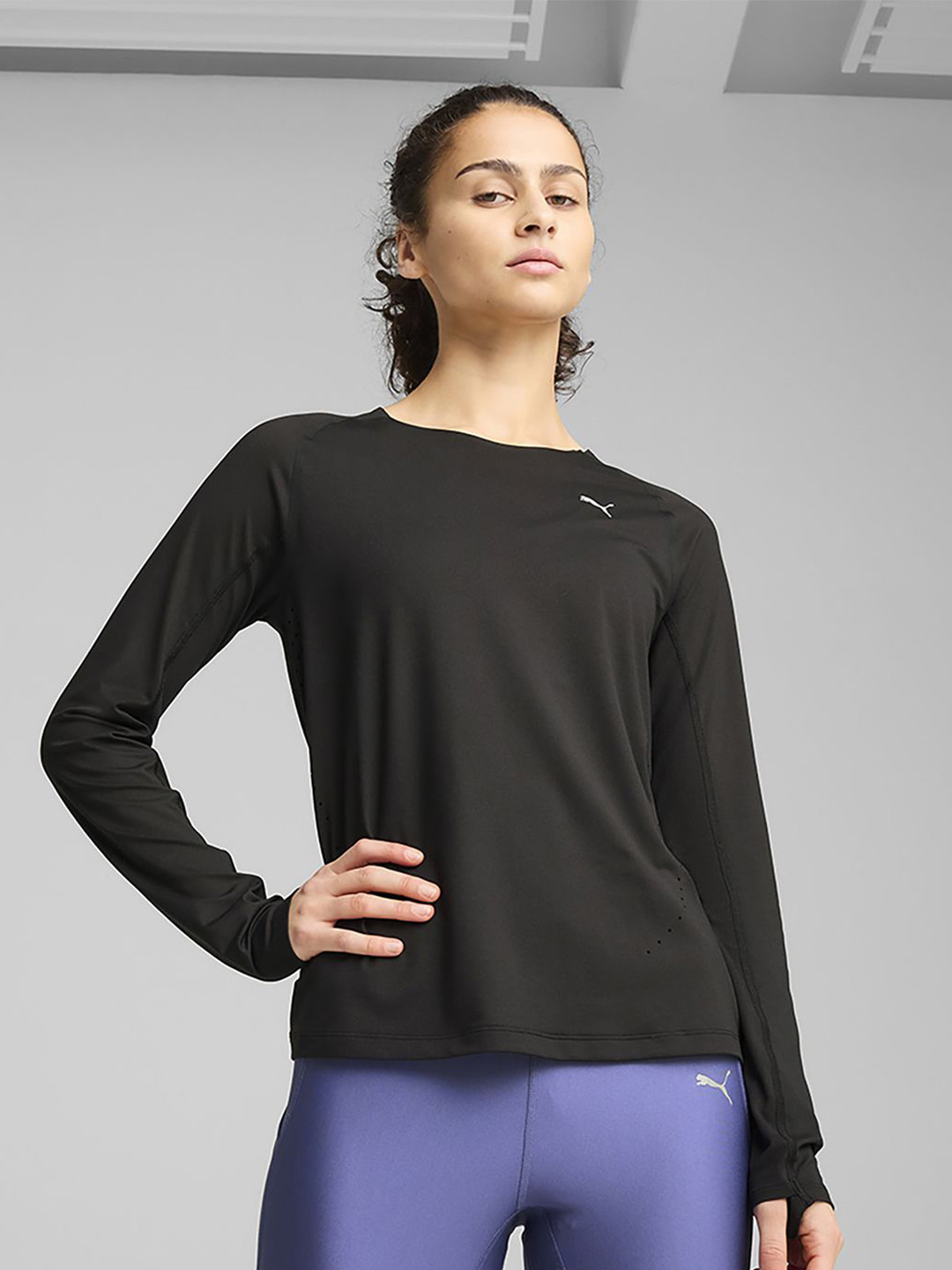 Puma Cloudspun Moisture-Wicking Long Sleeves Sports T-shirt