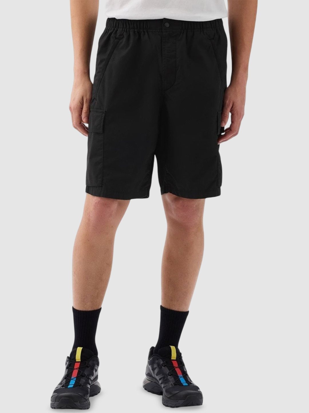 GAP Men Mid Rise Pure Cotton Cargo Shorts With Drawstrings