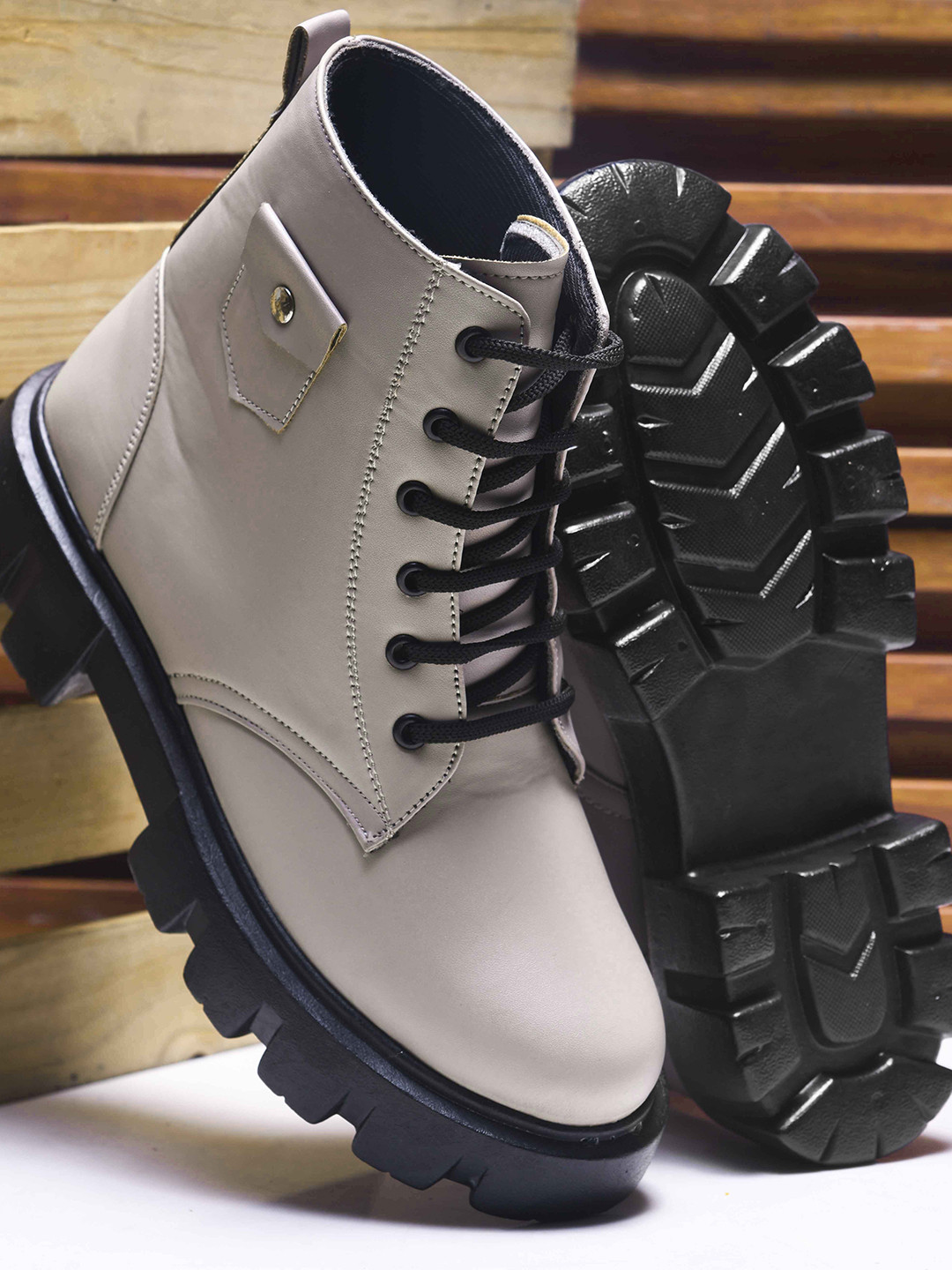 Froh Feet Women Casual Block-Heeled Chunky Boots