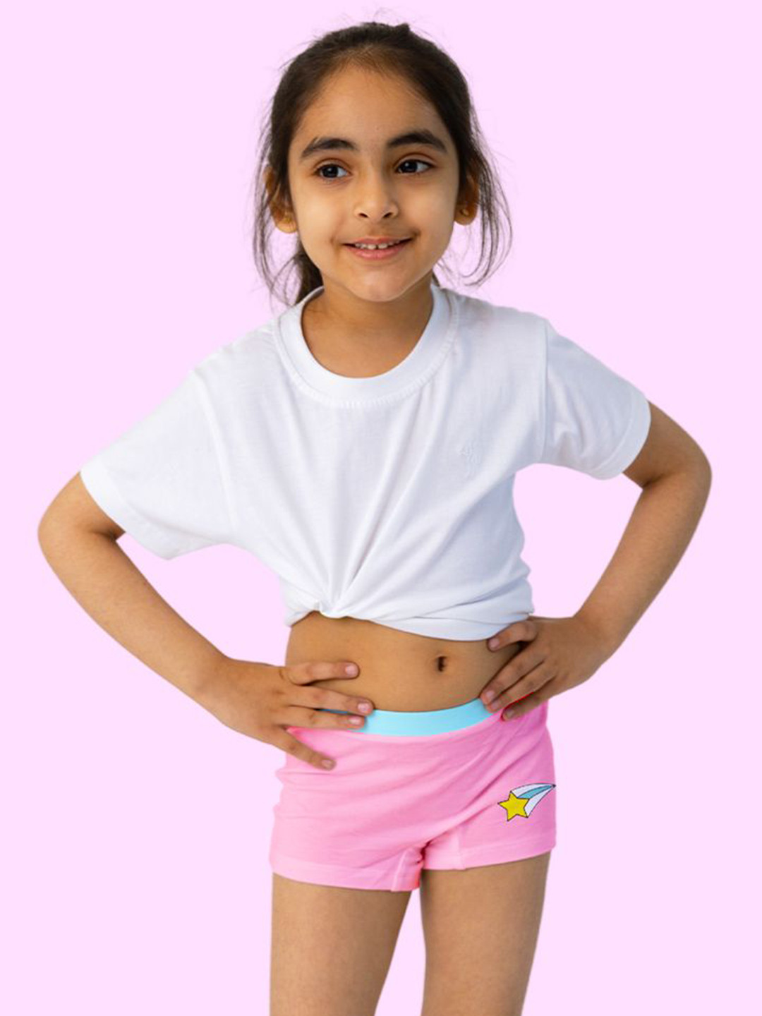 SuperBottoms Girls Boy Short Antimicrobial Mid Rise Brief Und-G-BS-UP-4-6Y-1P_N