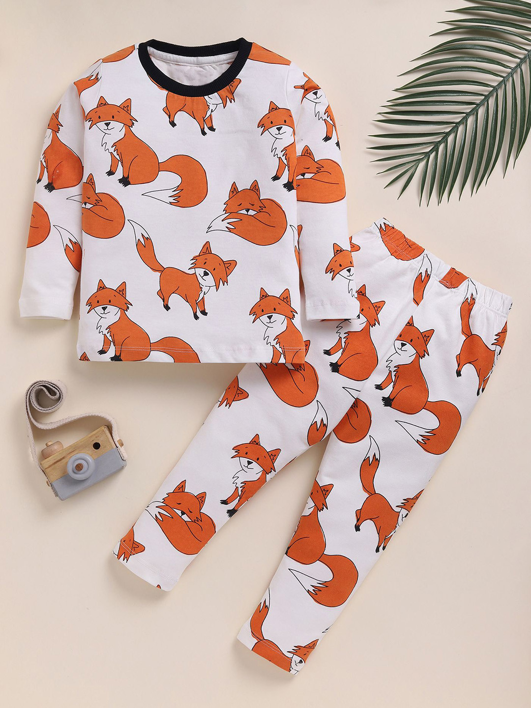 YK Boys Fox Printed Full Sleeves Night suit