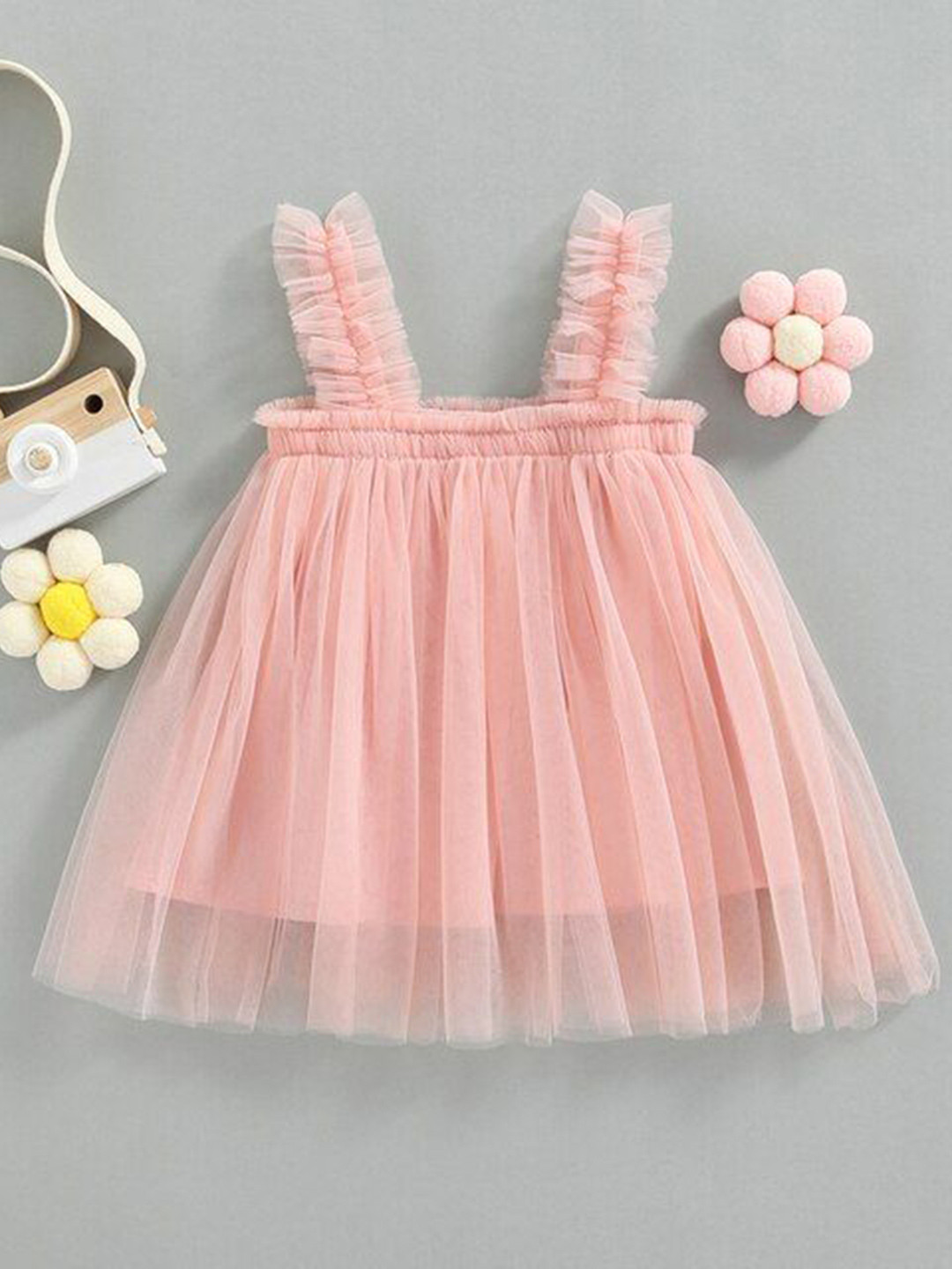 TRIVA Kids-Girls Net A-Line Dress