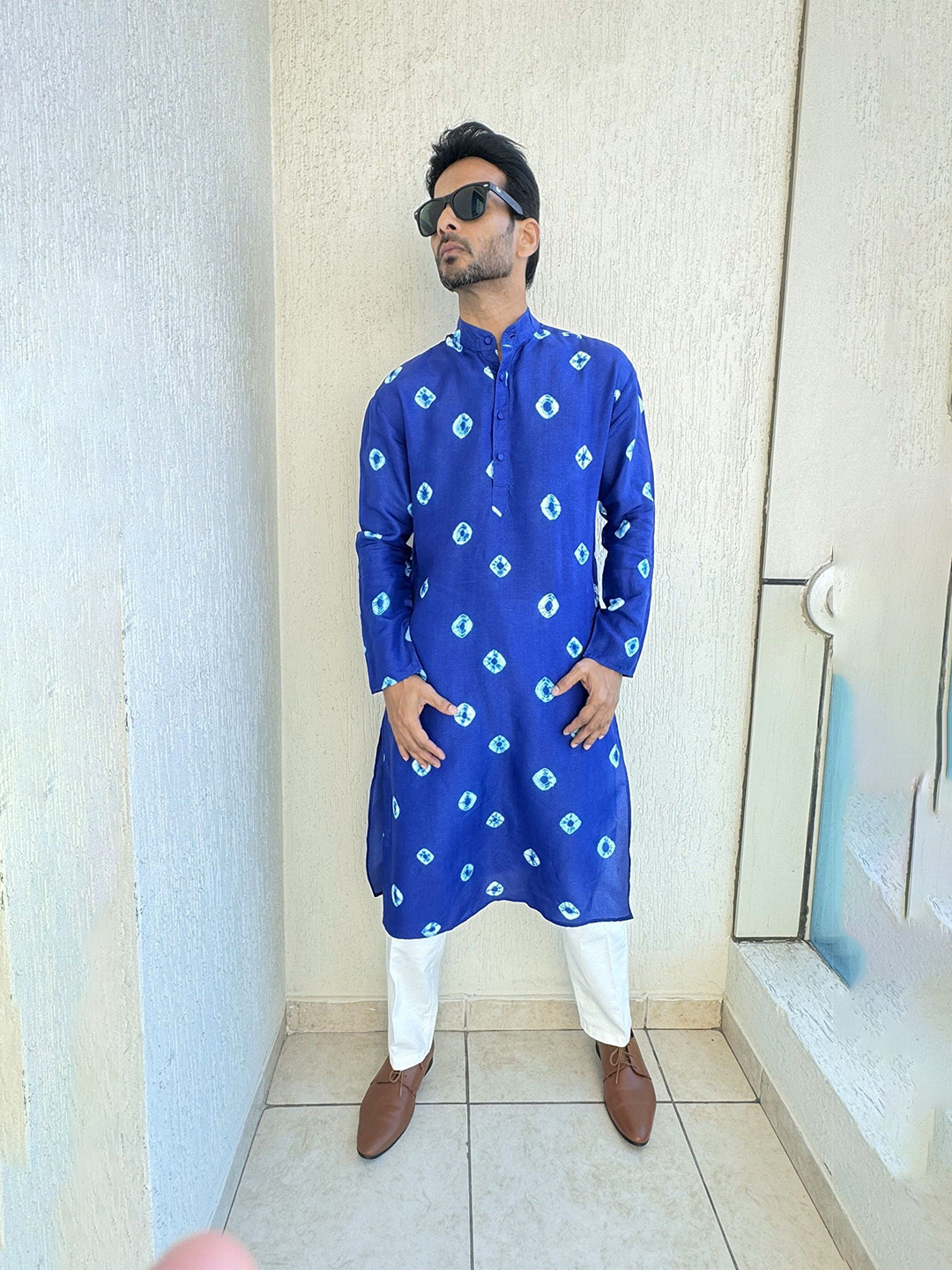 PRETANSHAH Men Quirky Embroidered Daily Silk A-Line Kurta
