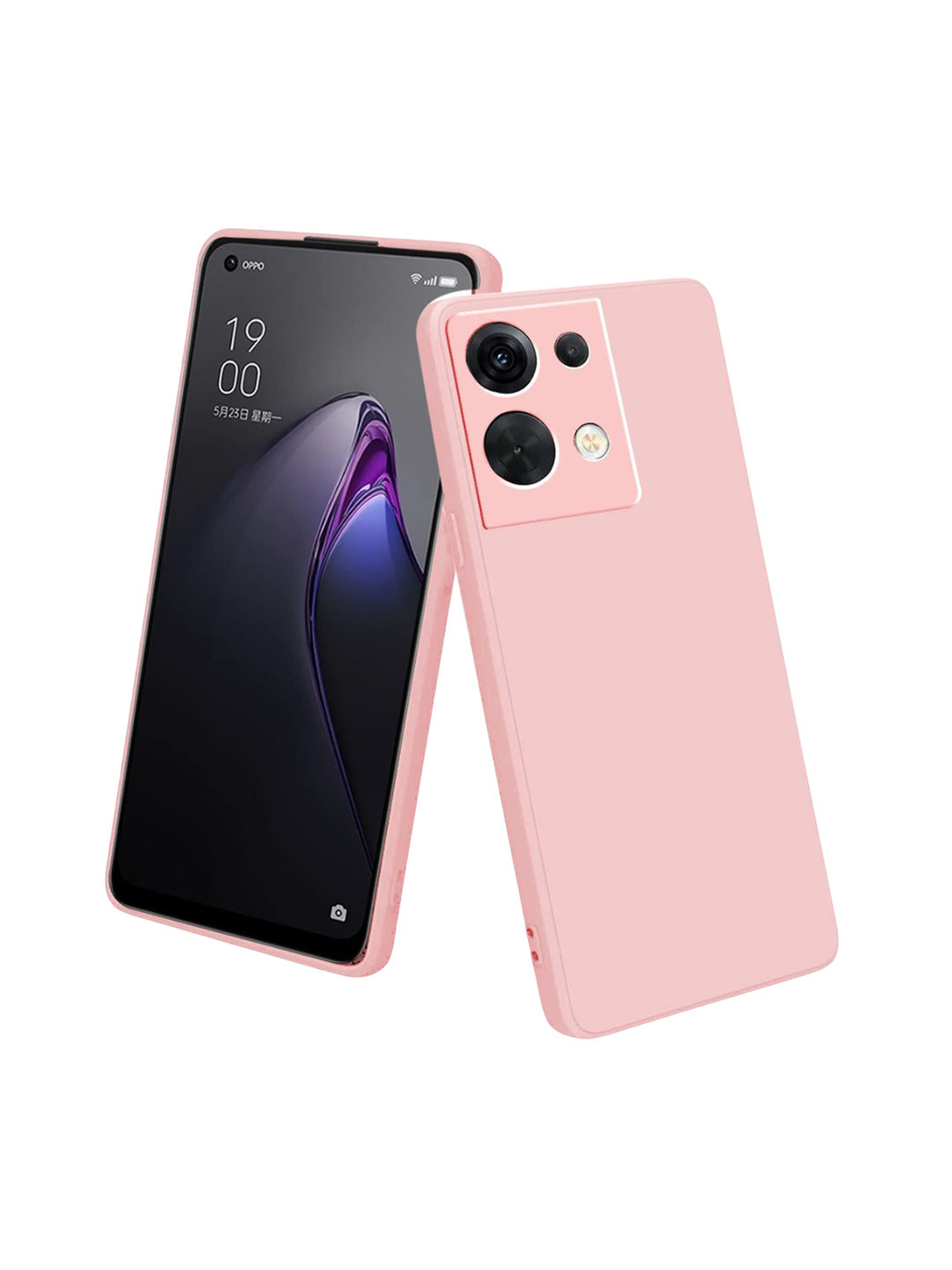 LIRAMARK Solid Printed Oppo Reno 8 Back Case Mobile Accessories