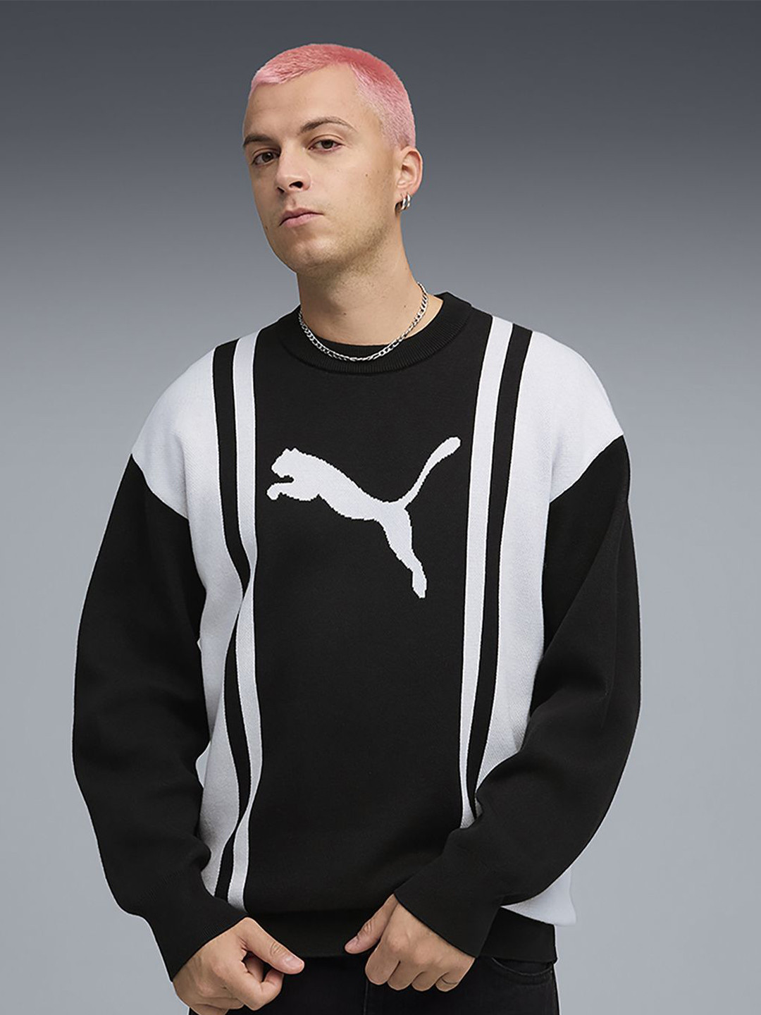Puma FUTURE ARCHIVE Relaxed Fit Crew Sweater