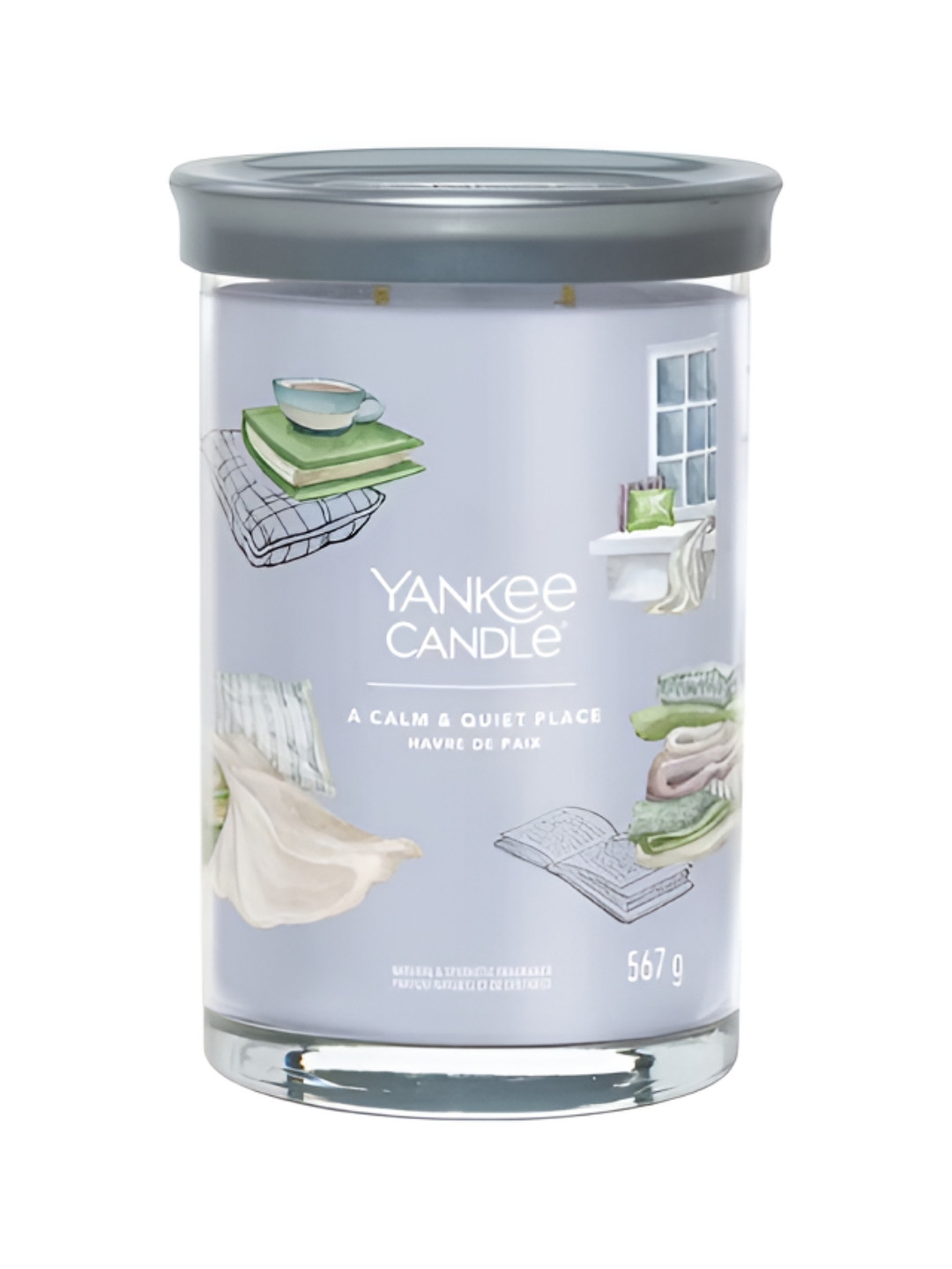 YANKEE CANDLE Calm and Quiet Place 2 Wick Jasmine Solid Geometric Regular Jar Candles