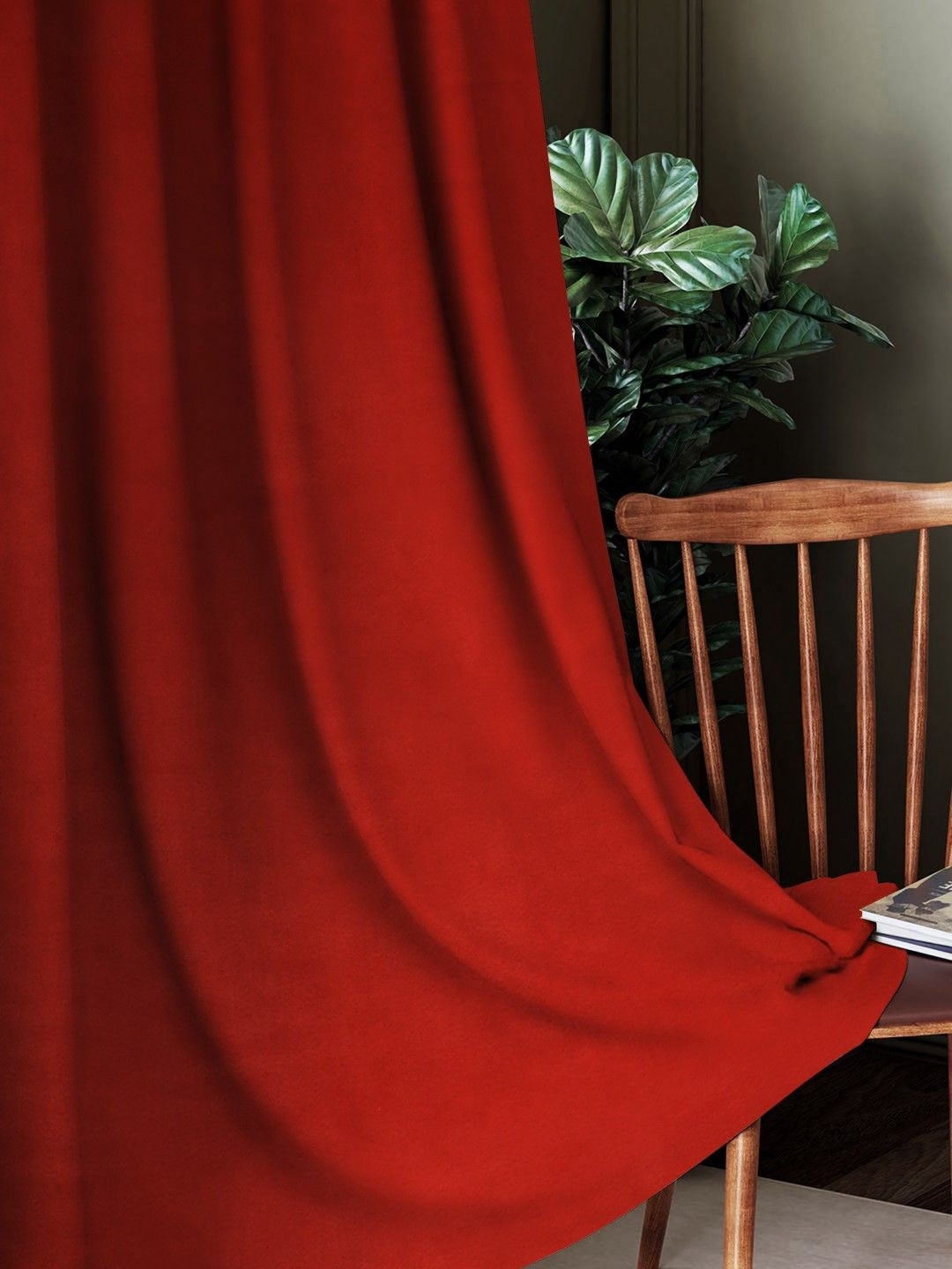 Aura Rust Black Out Window Curtain