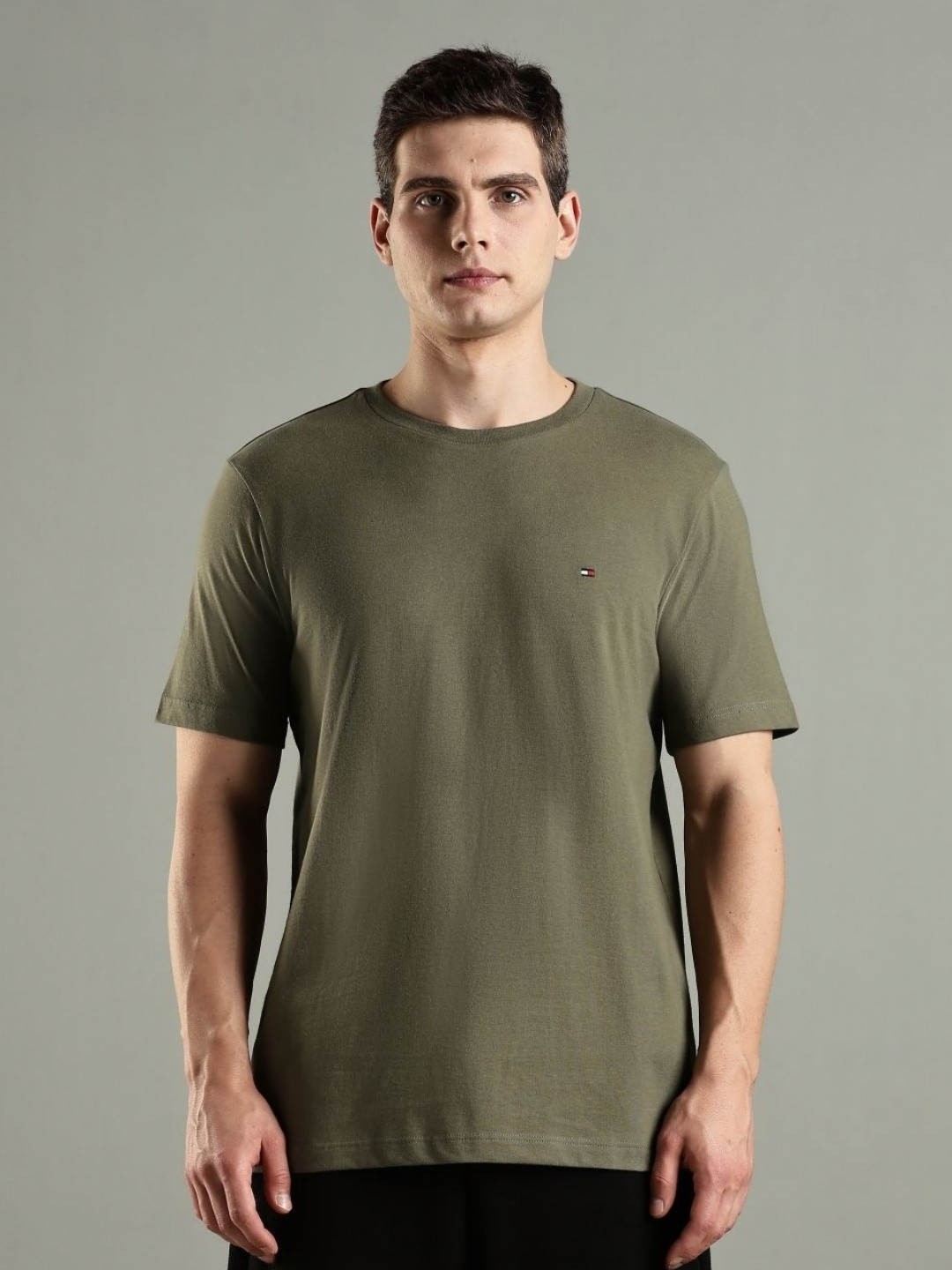 Tommy Hilfiger Round Neck Shirt Sleeves Cotton T-shirt