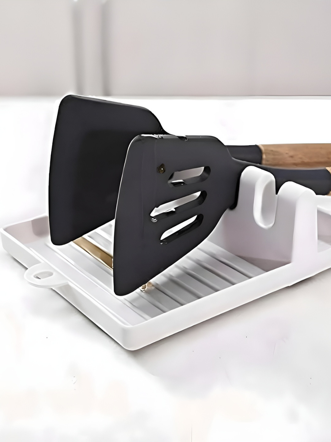 upkaranwale White Spatula Holder Stand