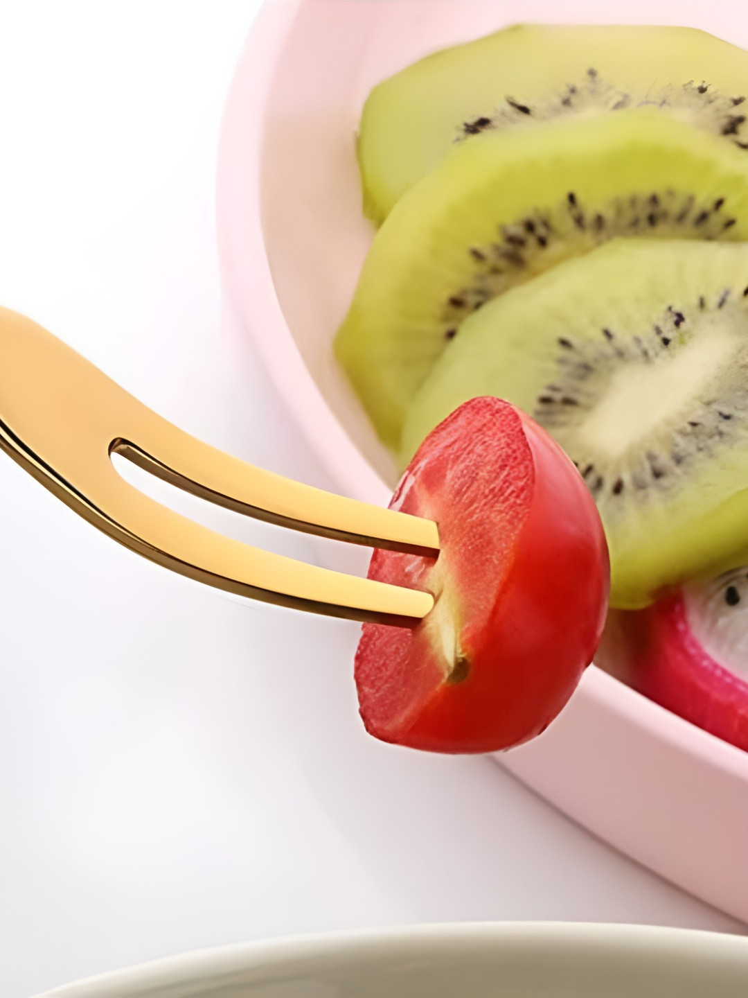 upkaranwale 3 Piece Brown & Yellow Stainless Steel Forks