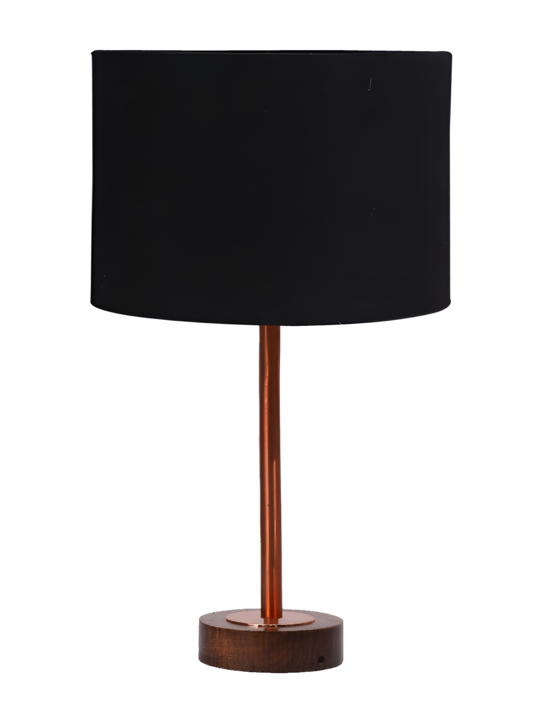 Aura Black Metal Cylindrical Shaped Table Lamp