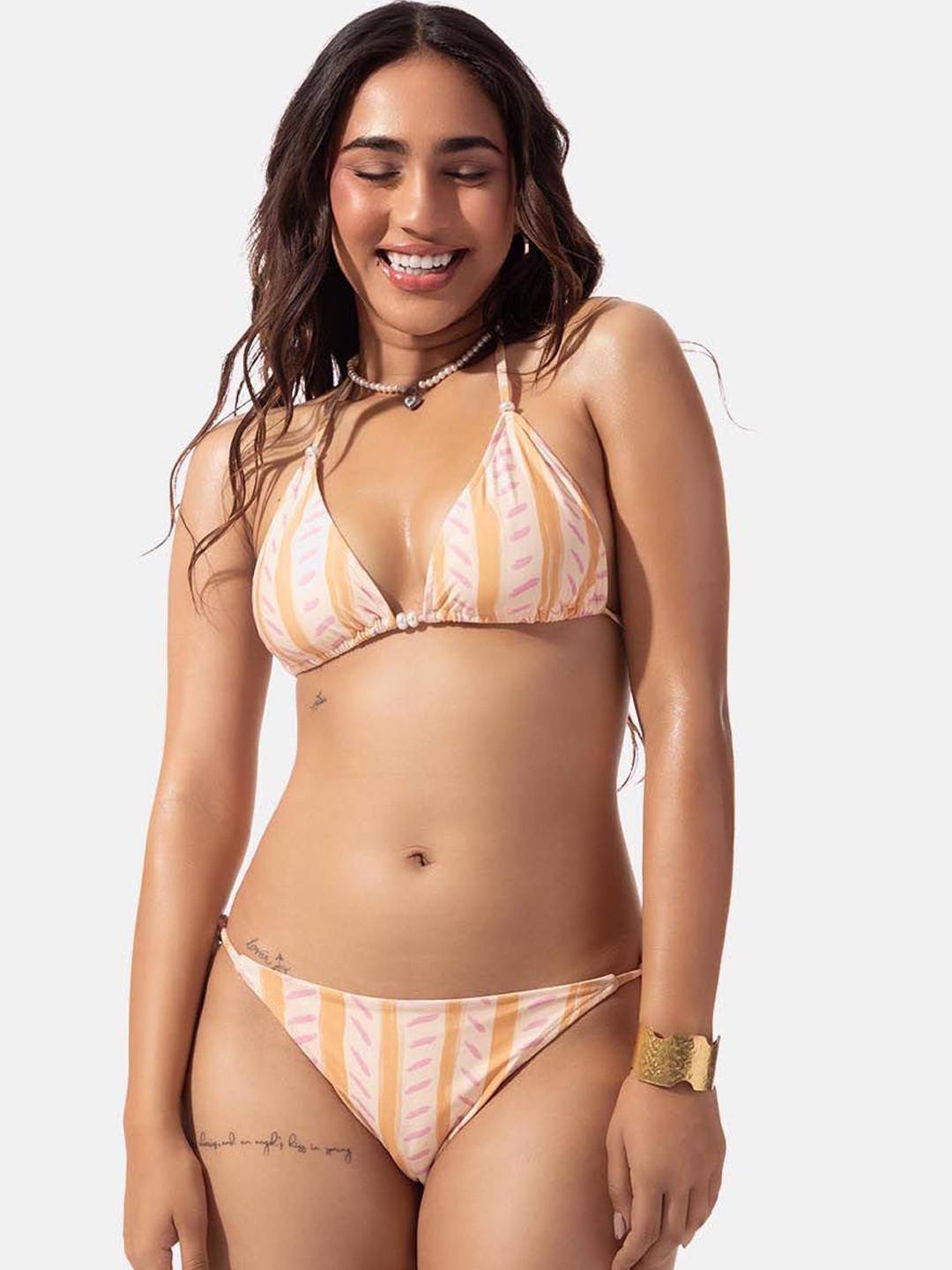 Lemonlords Printed Triangle Bikini Top