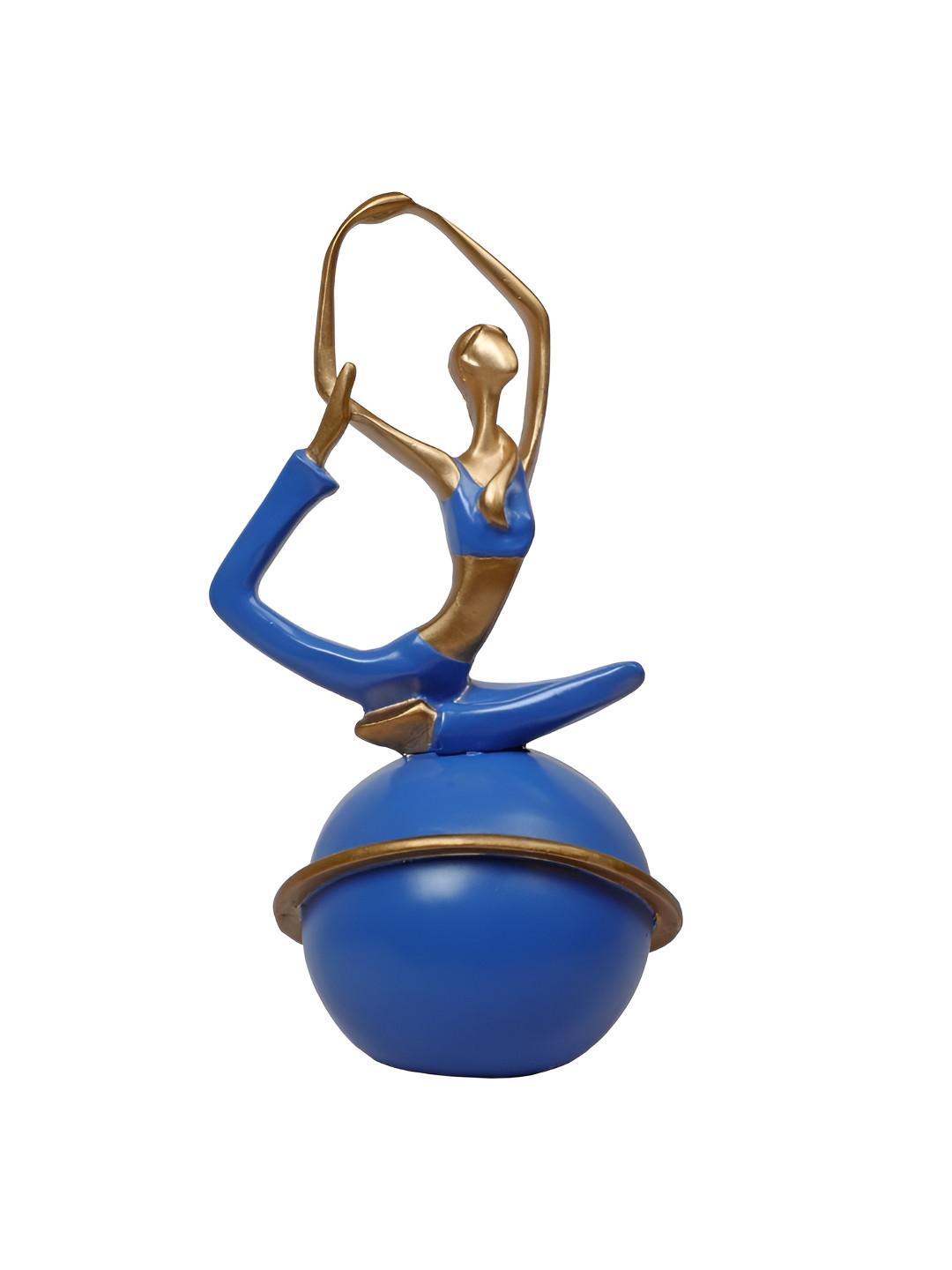 Ashnam Blue Yoga Lady Figurine Showpiece