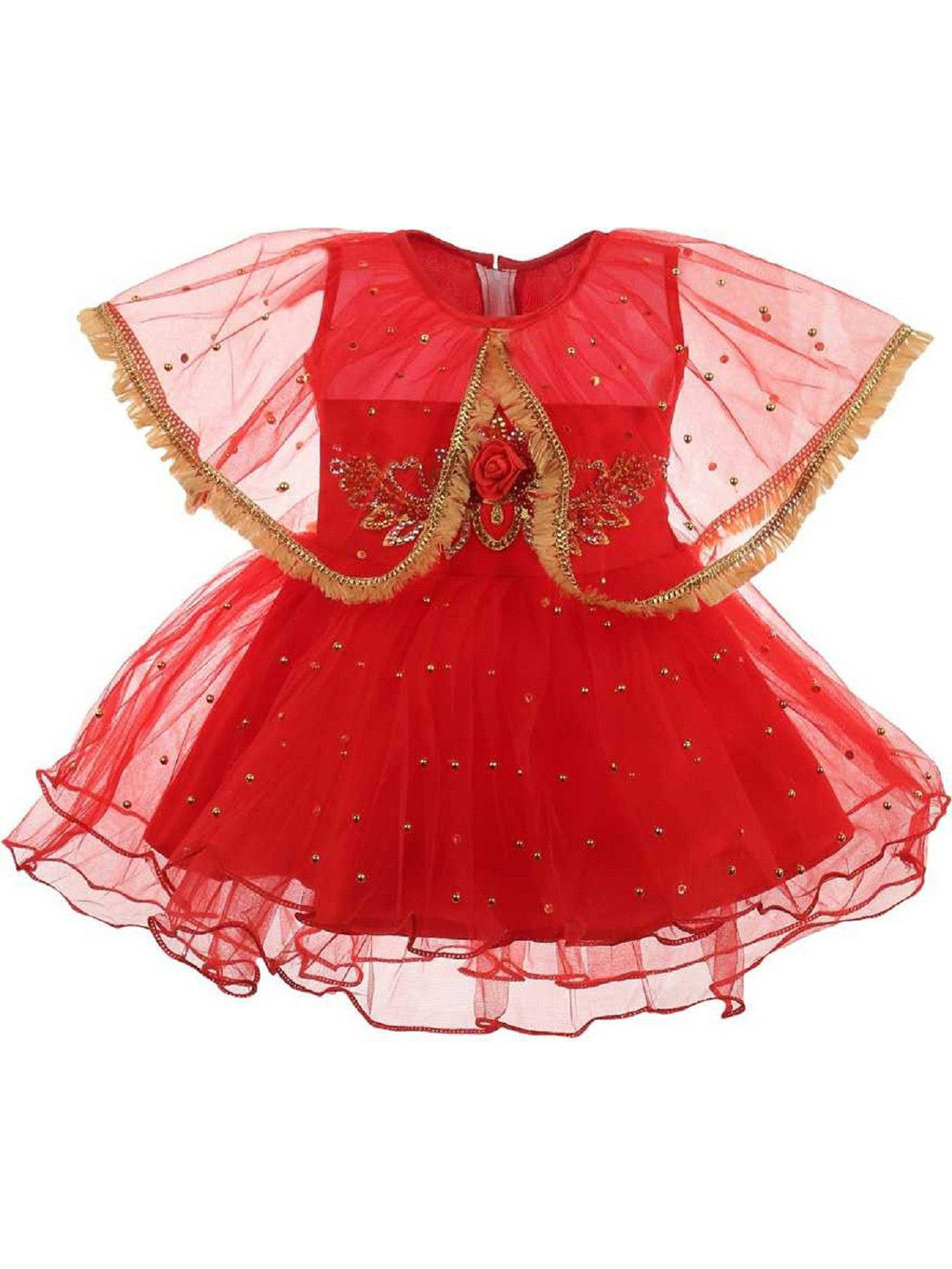 kids fashion hub Embellished Georgette Fit & Flare Maxi Dress