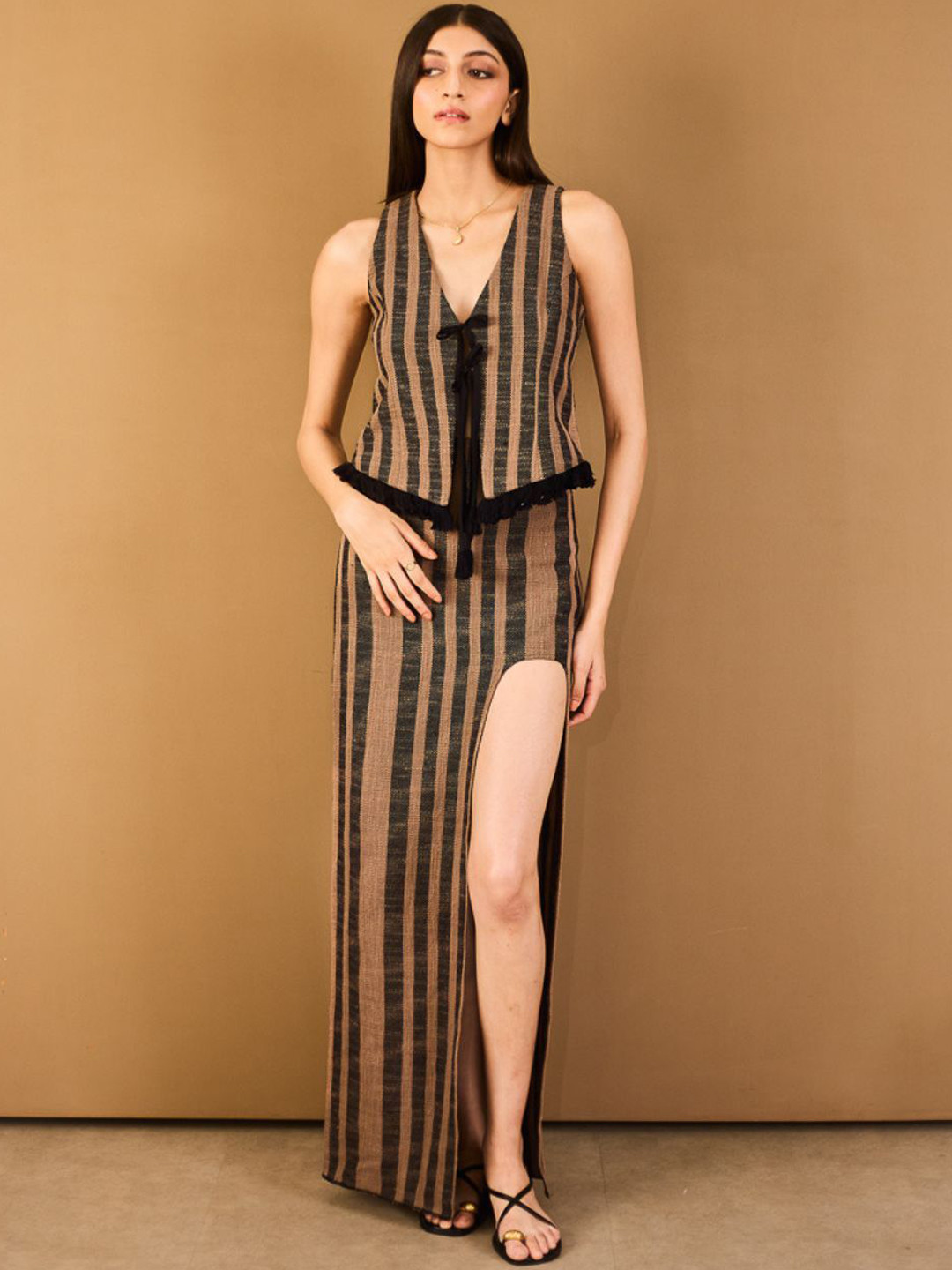 Urban Suburban Striped Maxi Skirt