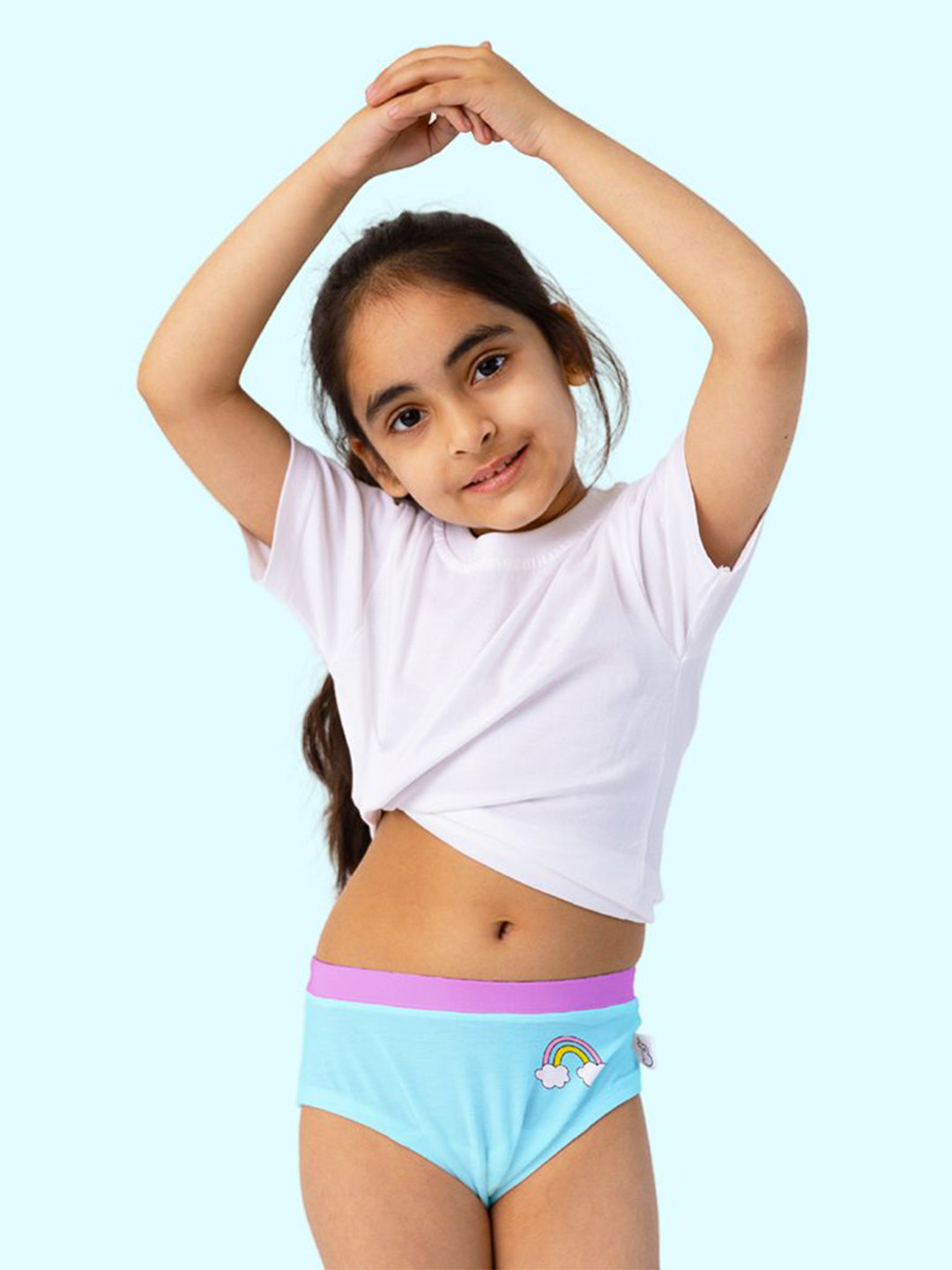 SuperBottoms Girls Super Soft Anti Microbial Basic Mid Rise Brief Und-G-BR-UR-4-6Y-1P_N