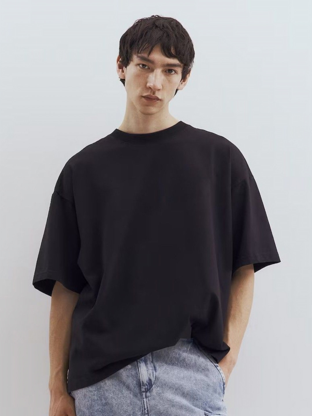 TOGS & TERRE Classic Drop-Shoulder Sleeves Cotton Oversized T-shirt