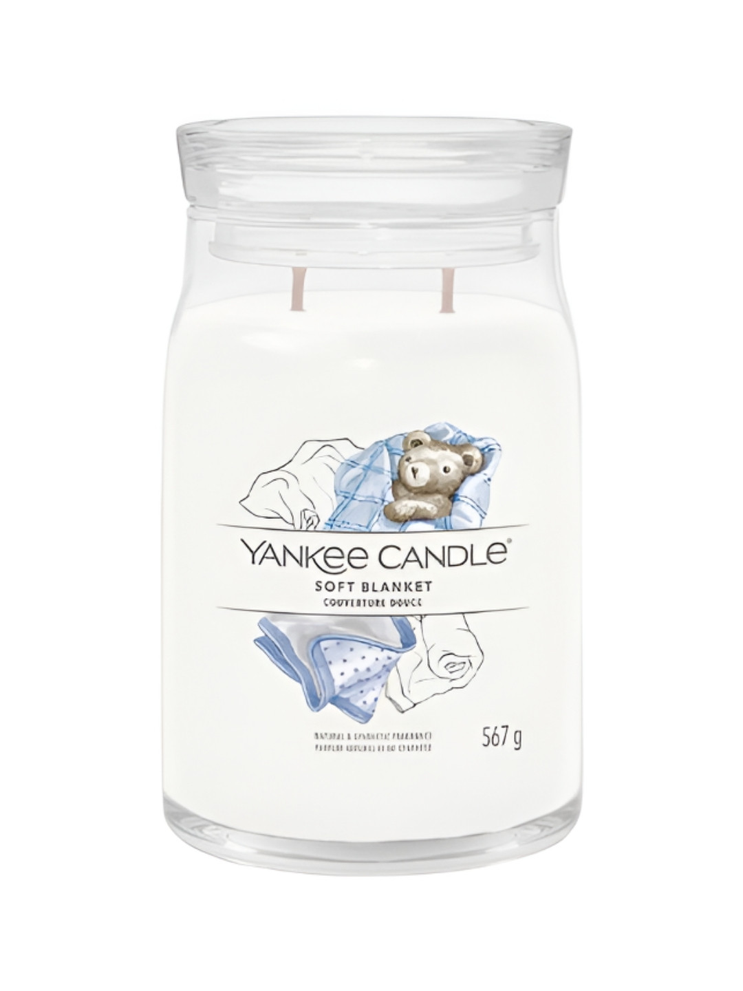 YANKEE CANDLE Soft Blanket Scented 2 Wick Solid Geometric Regular Jar Candles