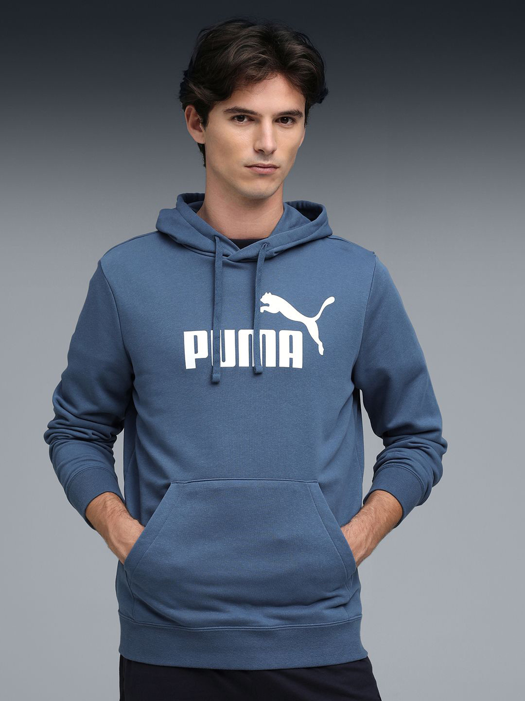 Puma Essentials No. 1 Logo Men's Rubber Print Hoodie