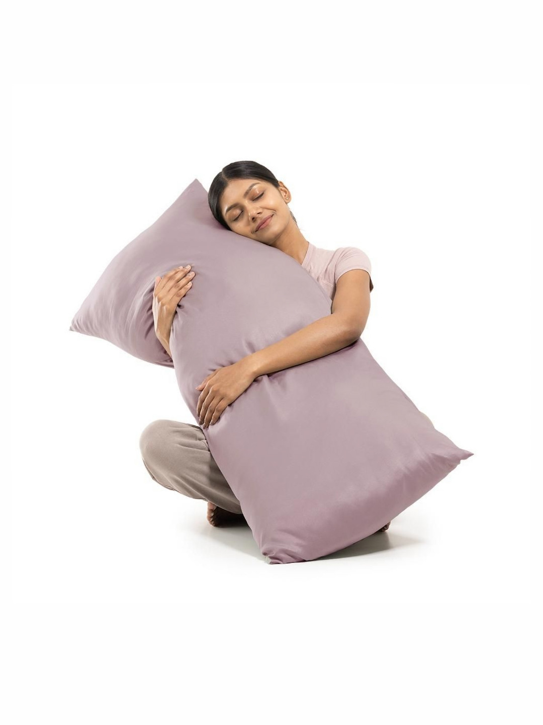 wakefit Pink Fibre Filled Cotton Sleep Pillow