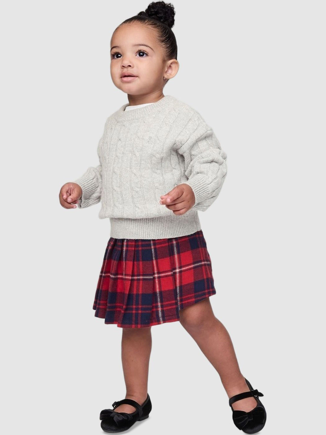 GAP Girls Checked Pleated Skorts