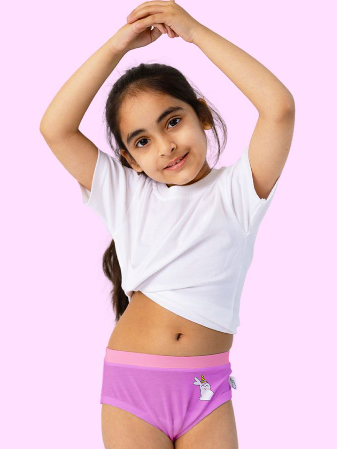 SuperBottoms Girls Super Soft Anti Microbial Basic Mid Rise Brief Und-G-BR-UPR-4-6Y-1P_N