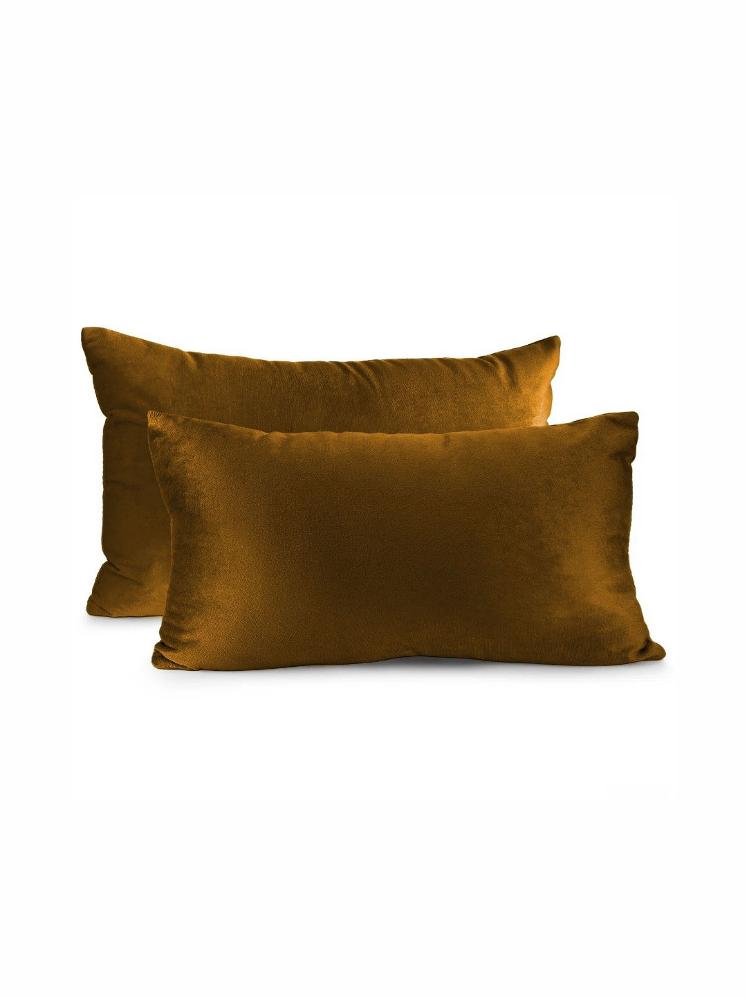 DADDY COOL Brown Set of 2 Fibre Filled Faux Velvet Ultra Soft Sleep Pillow
