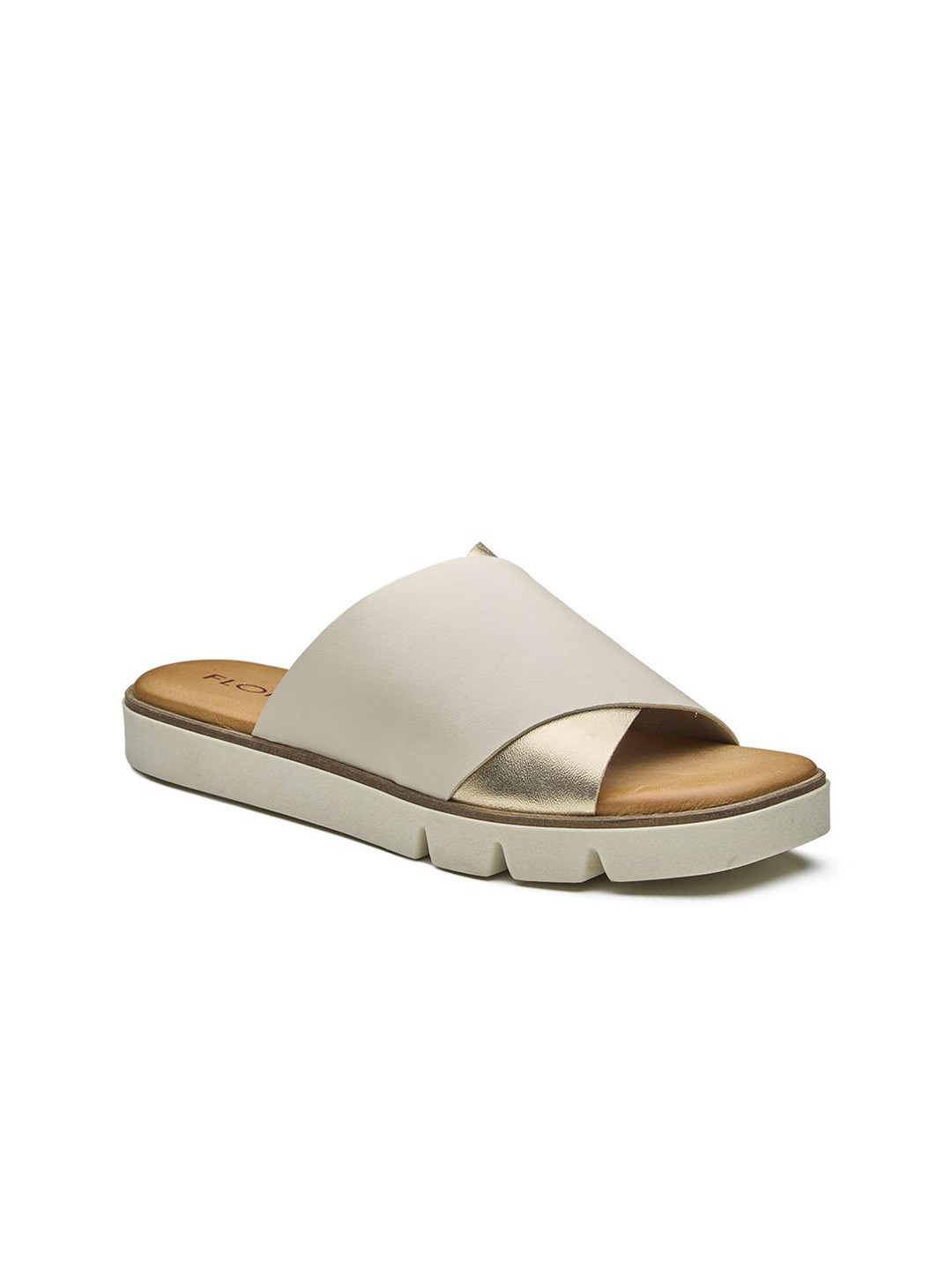 Peach Flores San Diego Women Leather Open Toe Flats