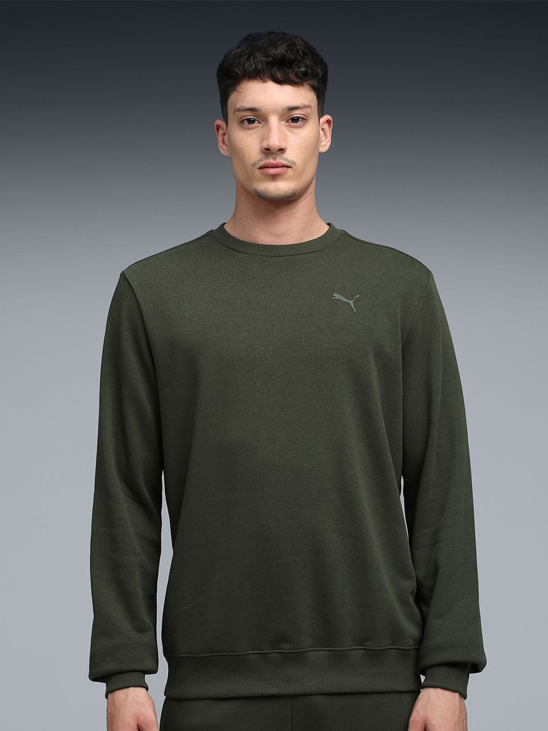 Puma Essentials Logo Mens Regular Fit Crew Sweatshirt