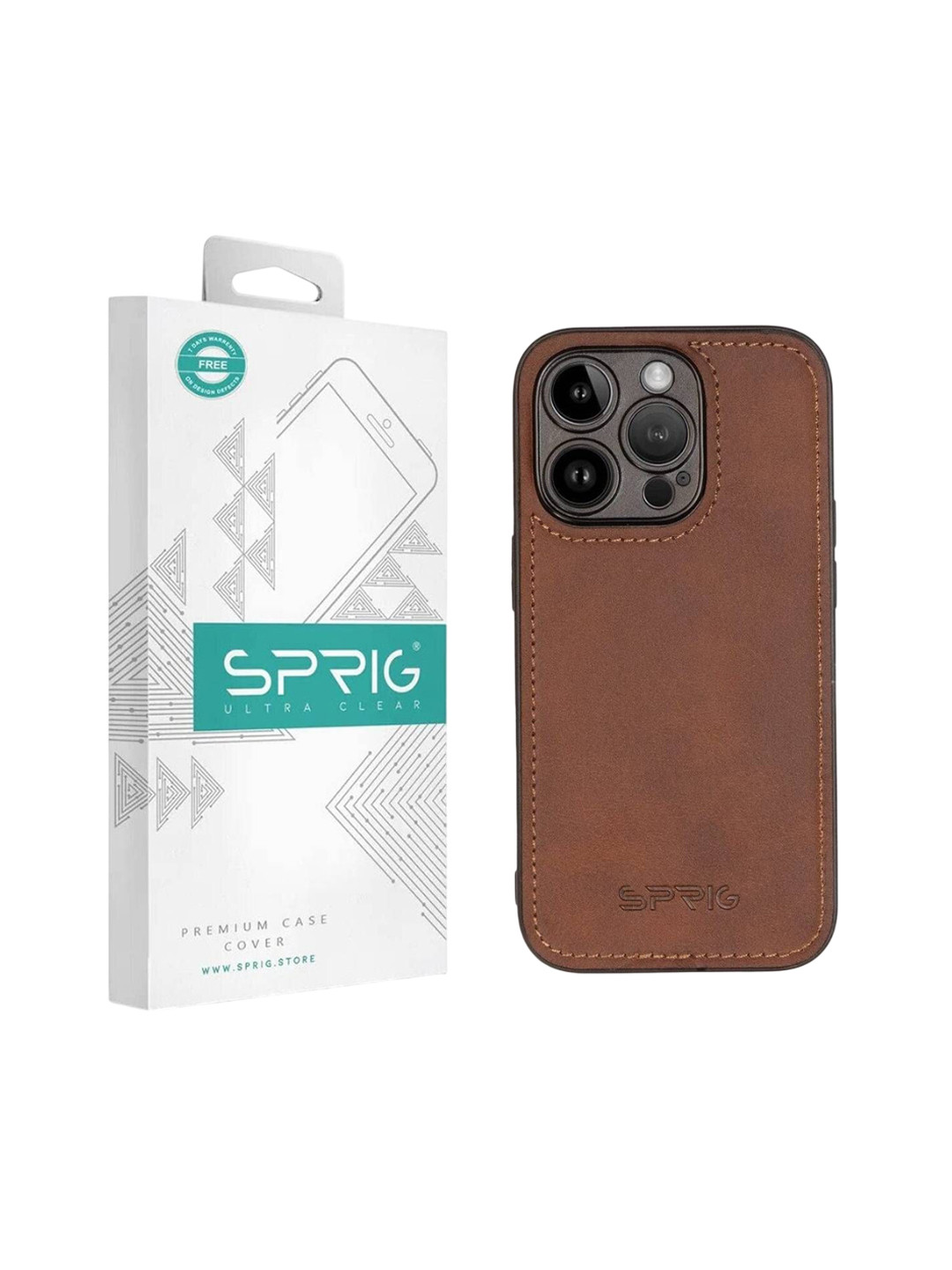 SPRIG iPhone 14 Pro Max Matte PU Leather Back Cover