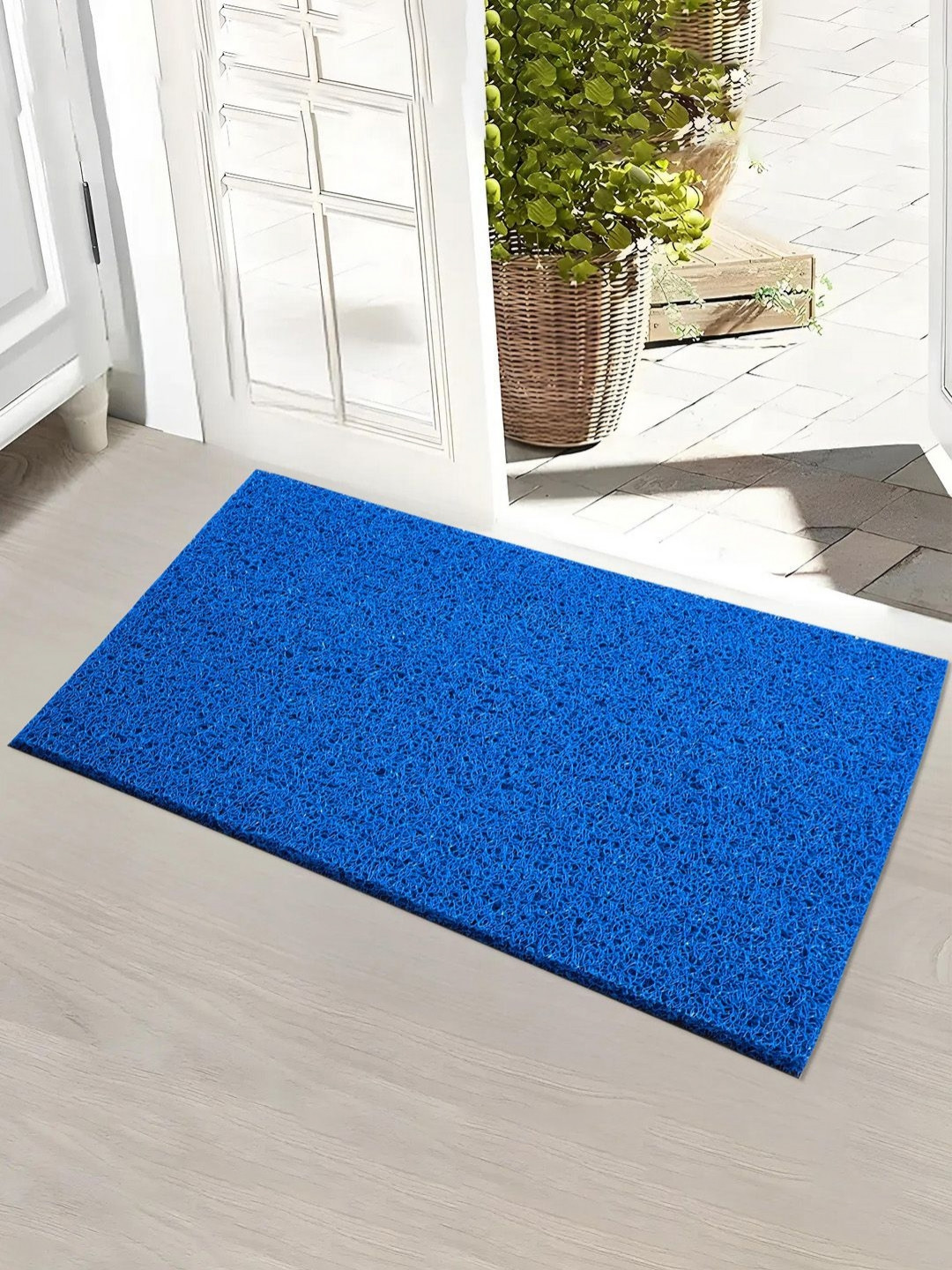 Myntra Elegant Homes Blue Water Absorbing Large Front Floor Doormat