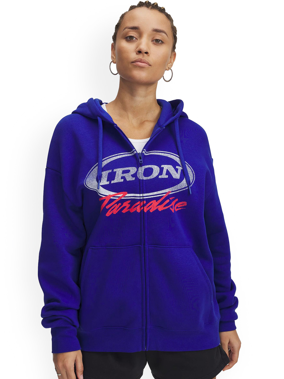 UNDER ARMOUR Women Project Rock Iron Paradise Printed Hooded Jacket